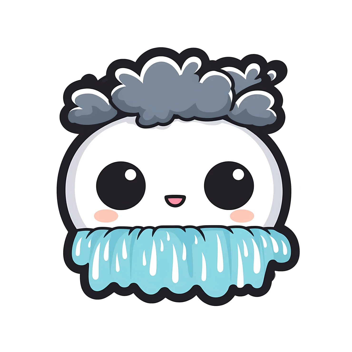Kawaii Niagara falls sticker isolated on transparent background #28225