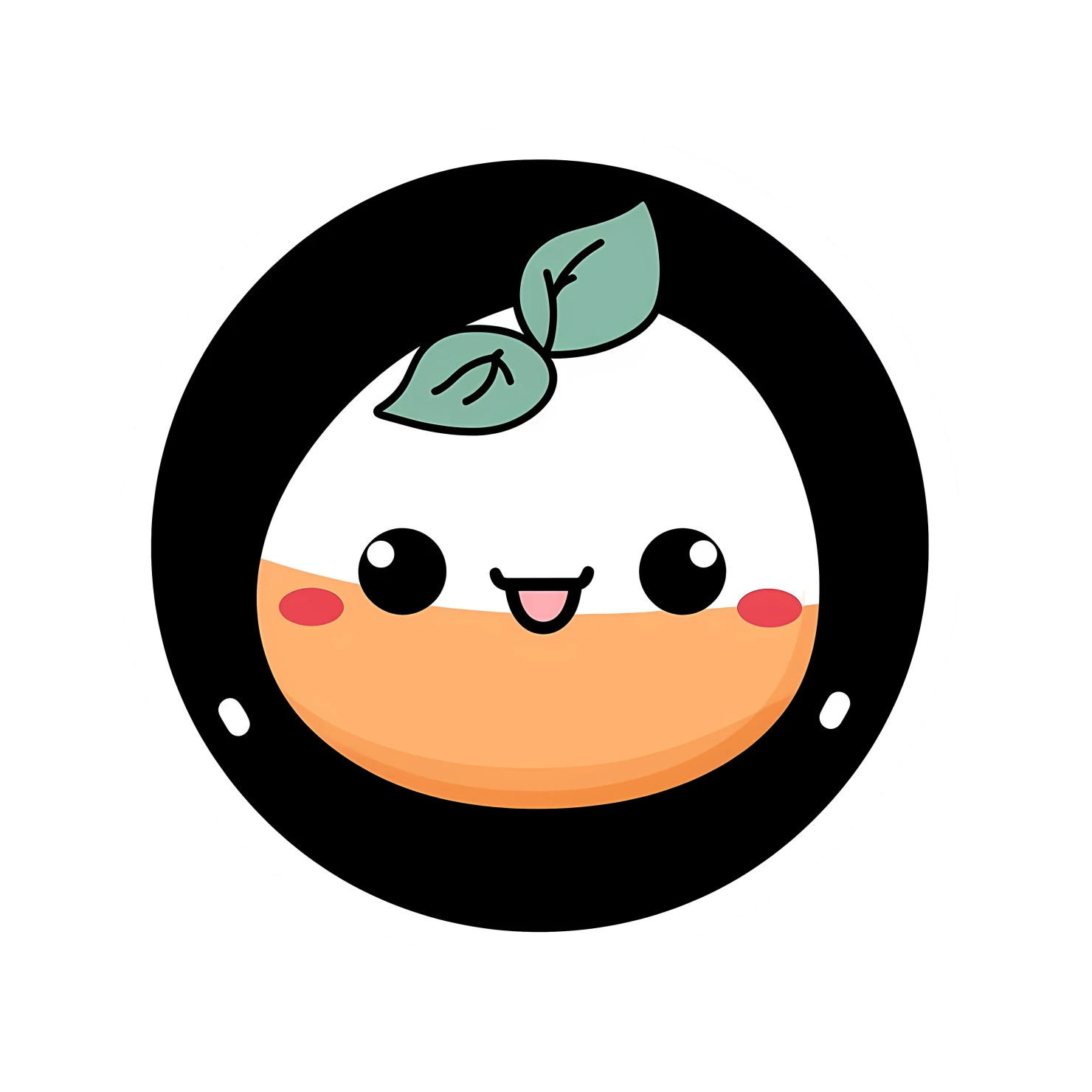 Kawaii peaches sticker isolated on transparent background #28291