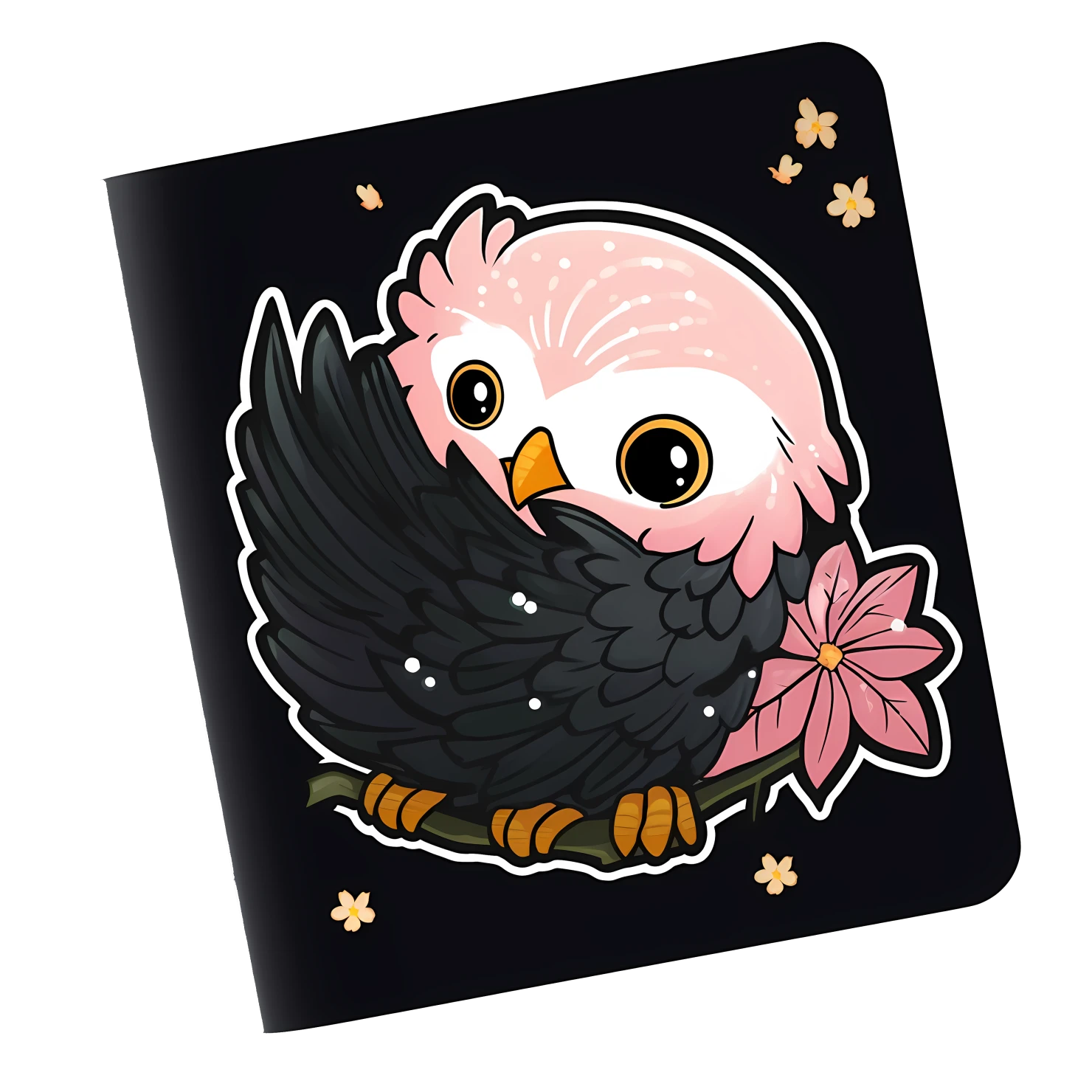 Kawaii phoenix sticker isolated on transparent background #28306