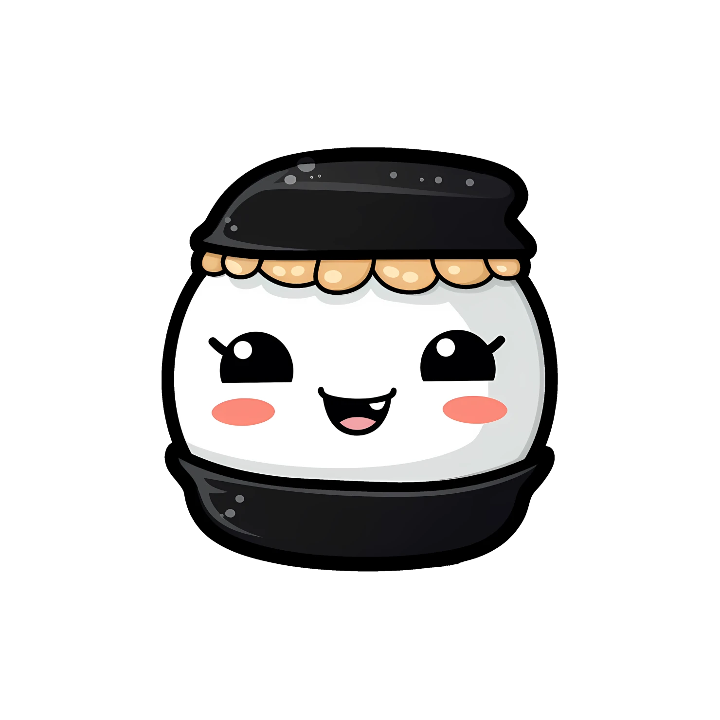 Kawaii sushi sticker isolated on transparent background #28401
