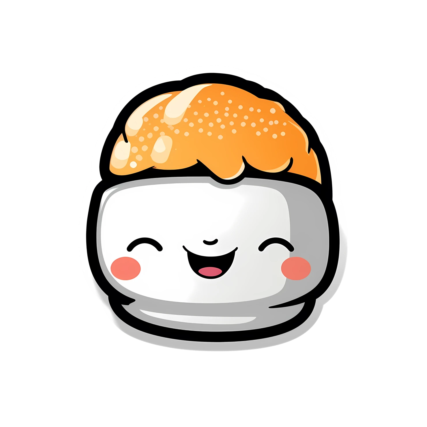 Kawaii sushi sticker isolated on transparent background #28403