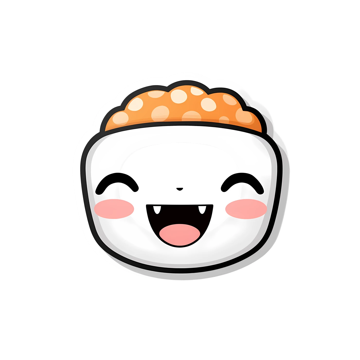 Kawaii sushi sticker isolated on transparent background #28410