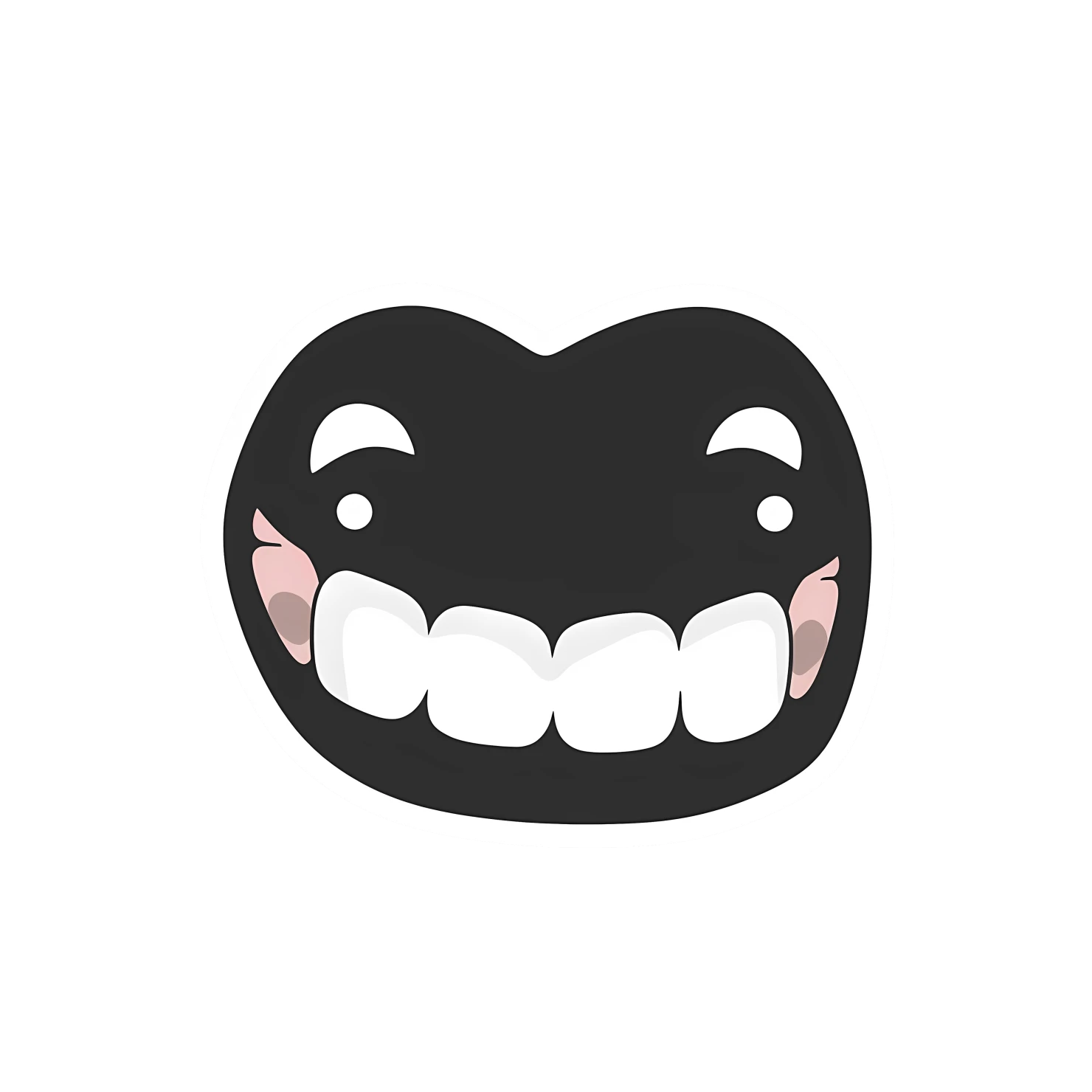 Kawaii teeth sticker isolated on transparent background #28411