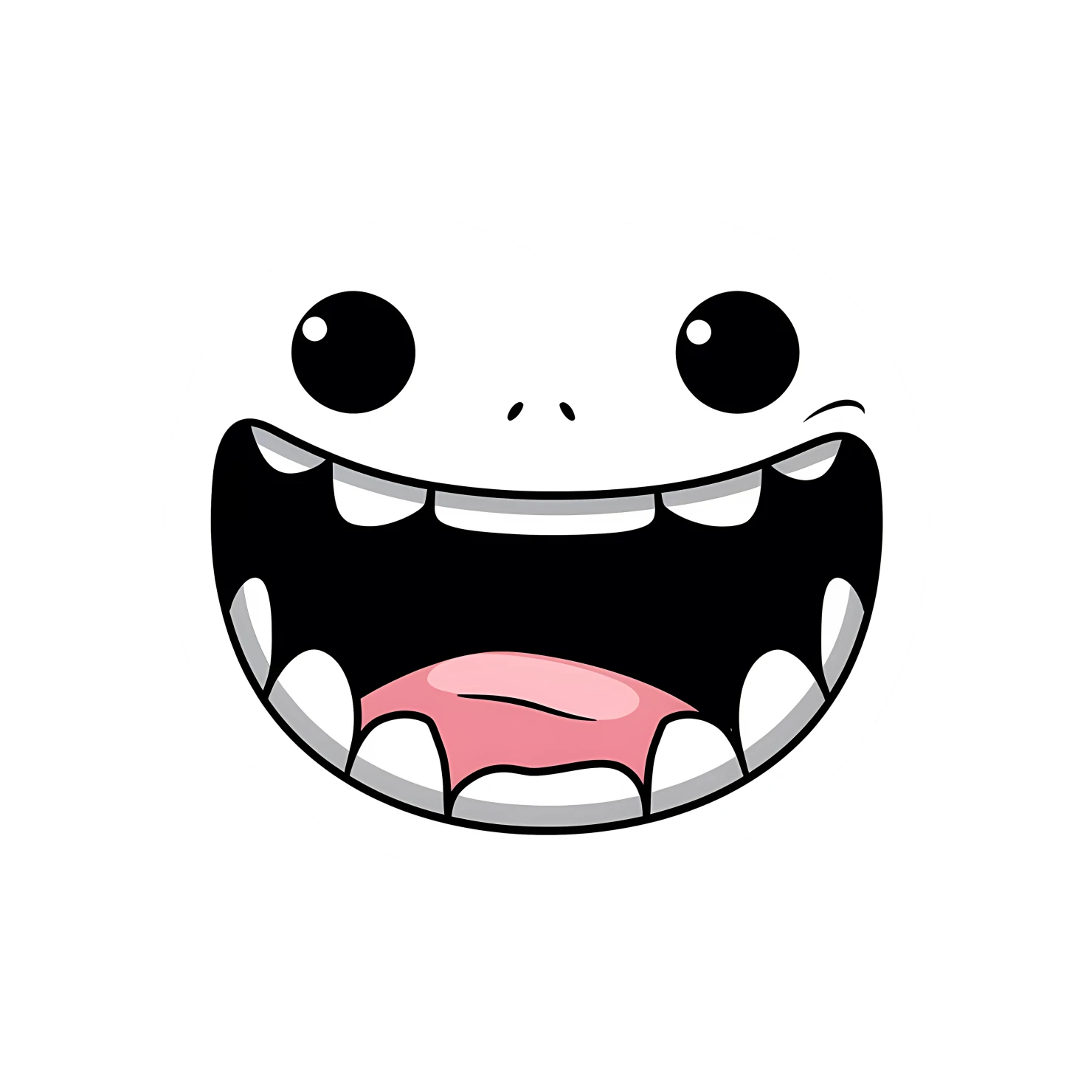 Kawaii teeth sticker isolated on transparent background #28412