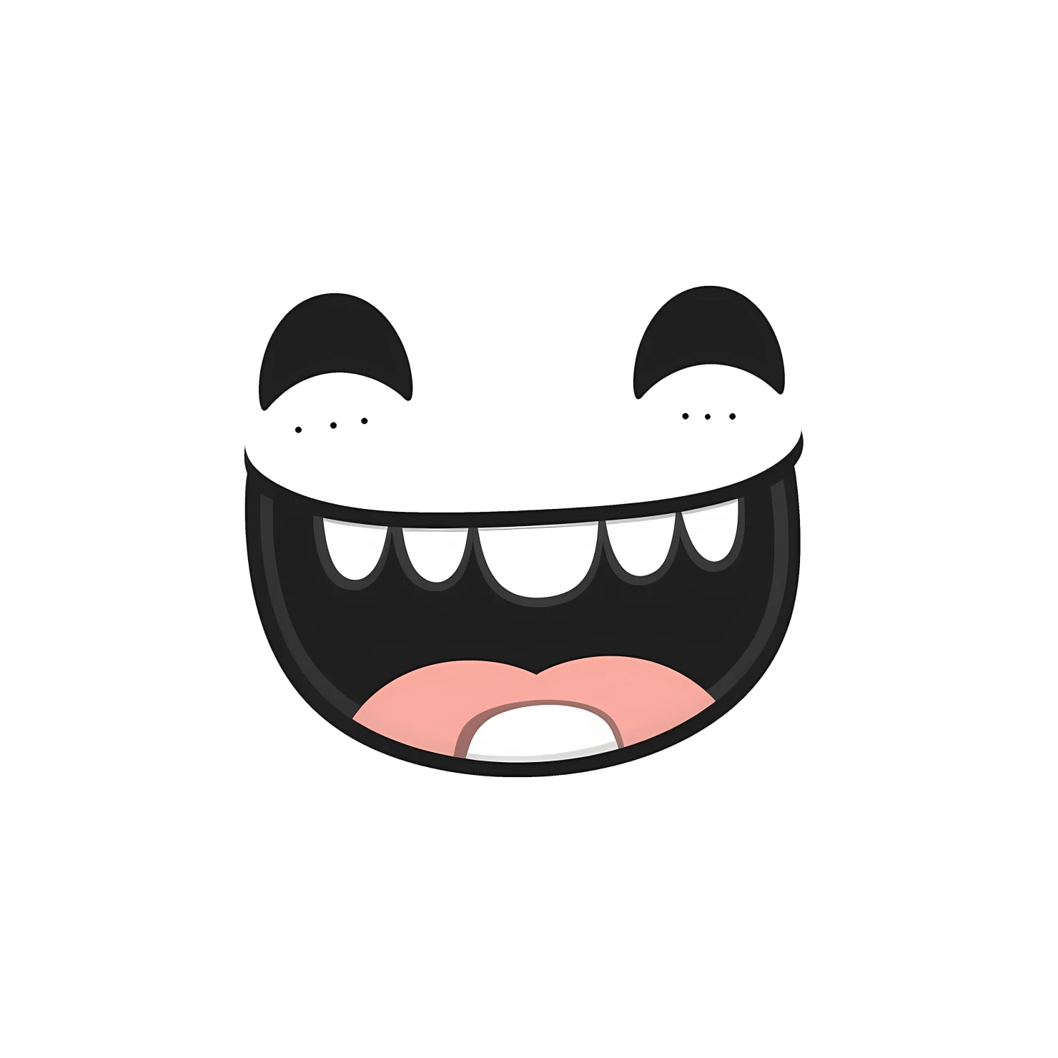 Kawaii teeth sticker isolated on transparent background #28413
