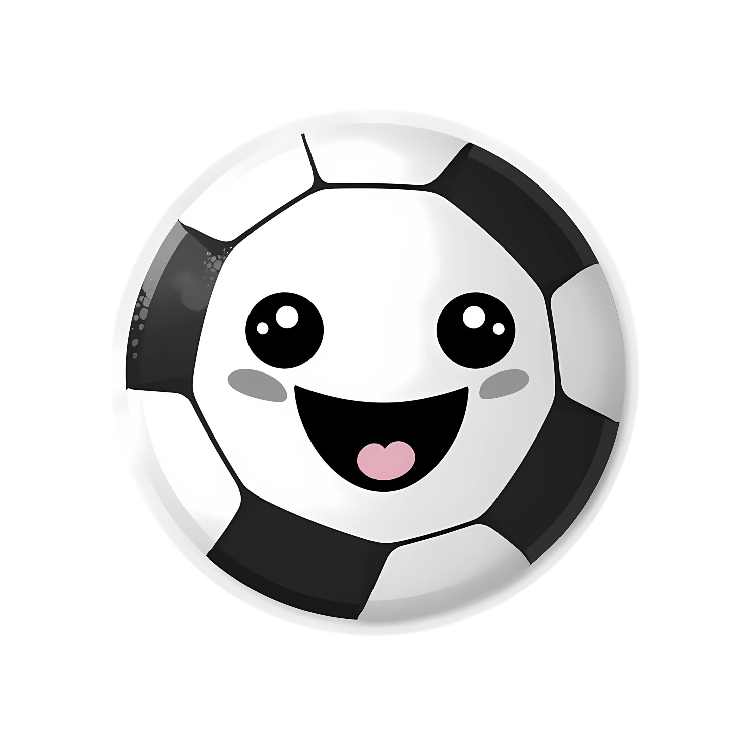 Kawaii soccer ball sticker isolated on transparent background #28416