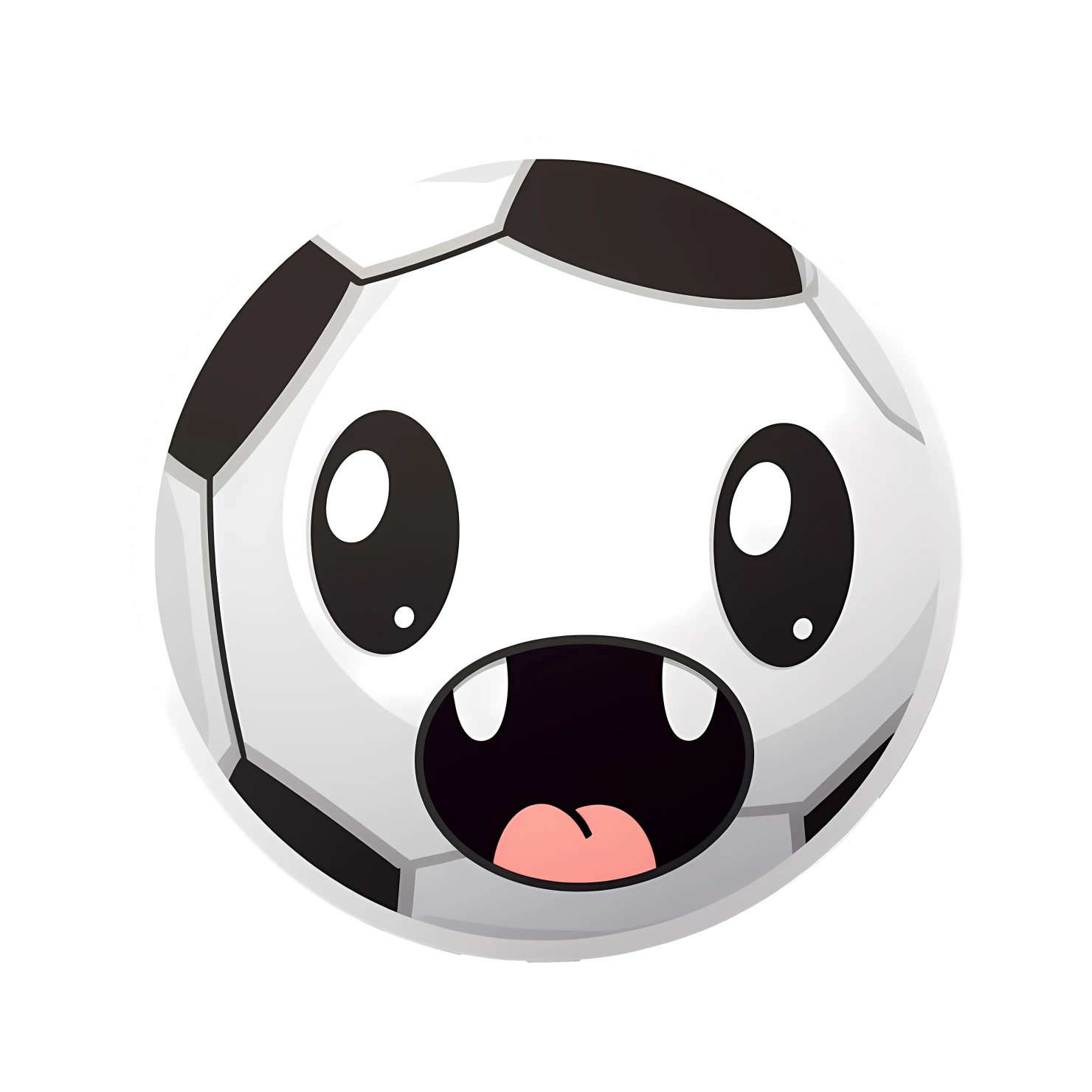 Kawaii soccer ball sticker isolated on transparent background #28417