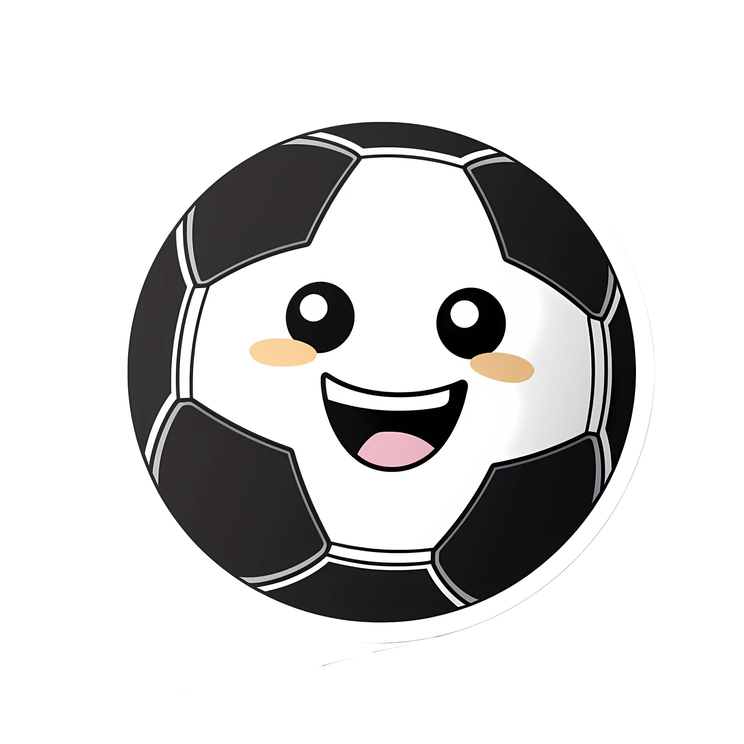 Kawaii soccer ball sticker isolated on transparent background #28418