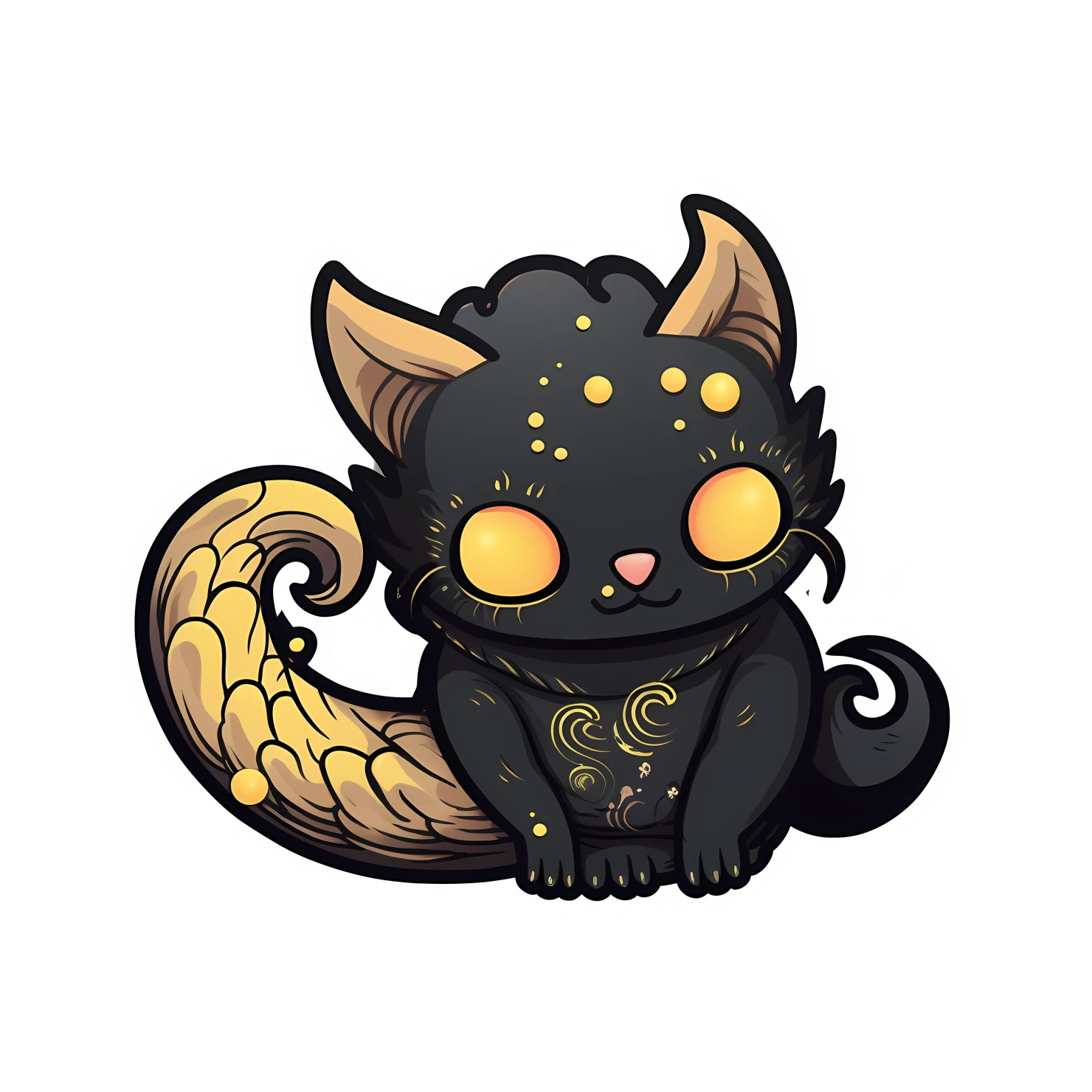 Kawaii cat sticker isolated on transparent background #28424