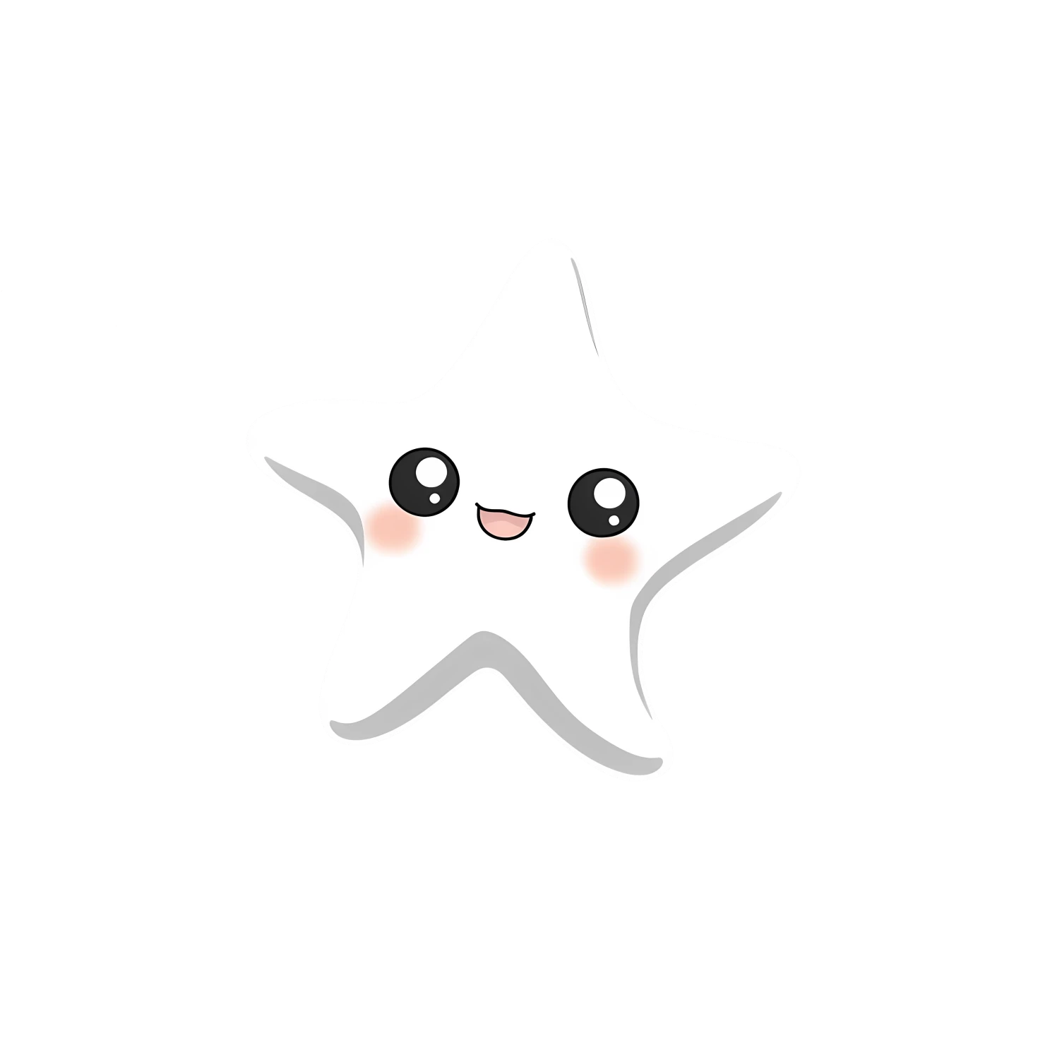 Kawaii starfish sticker isolated on transparent background #28446