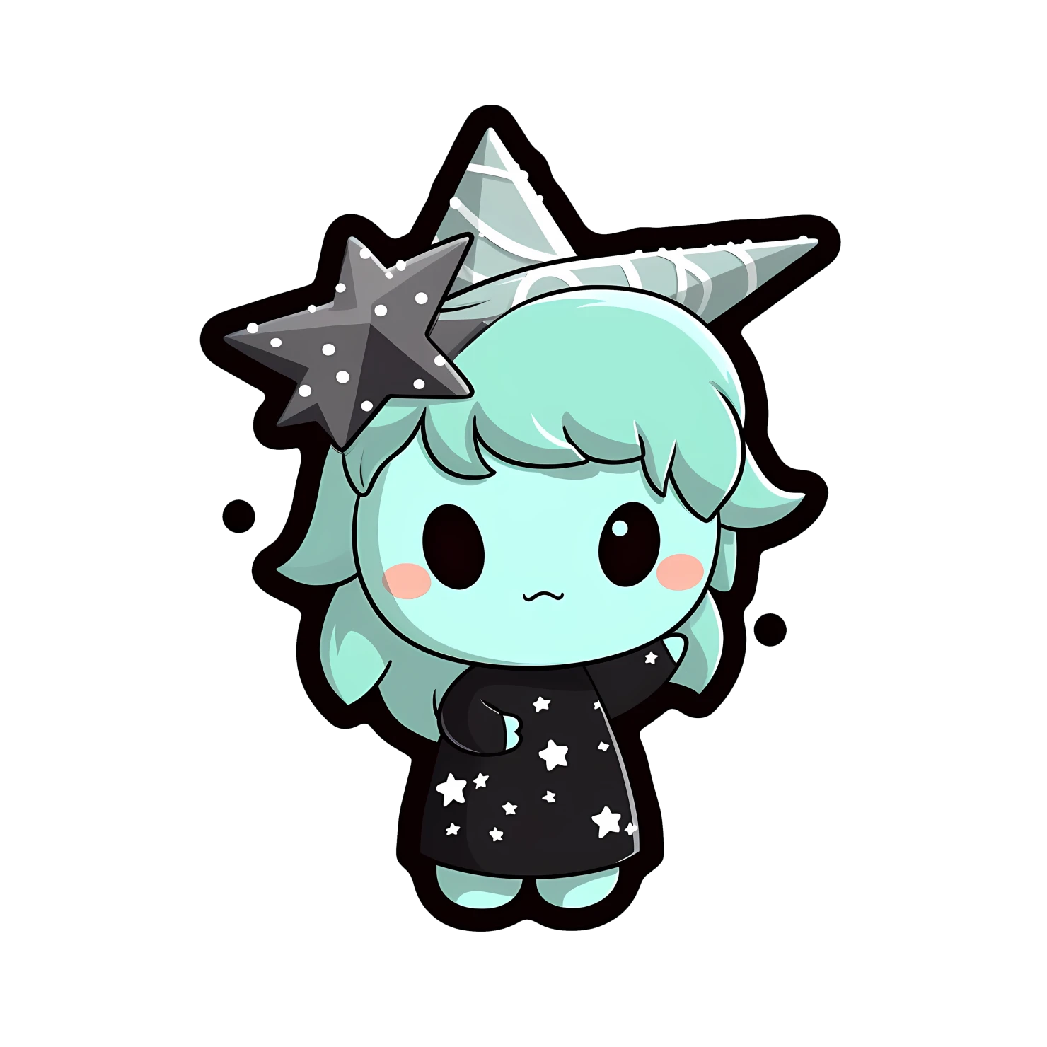 Kawaii statue of liberty sticker isolated on transparent background #28462