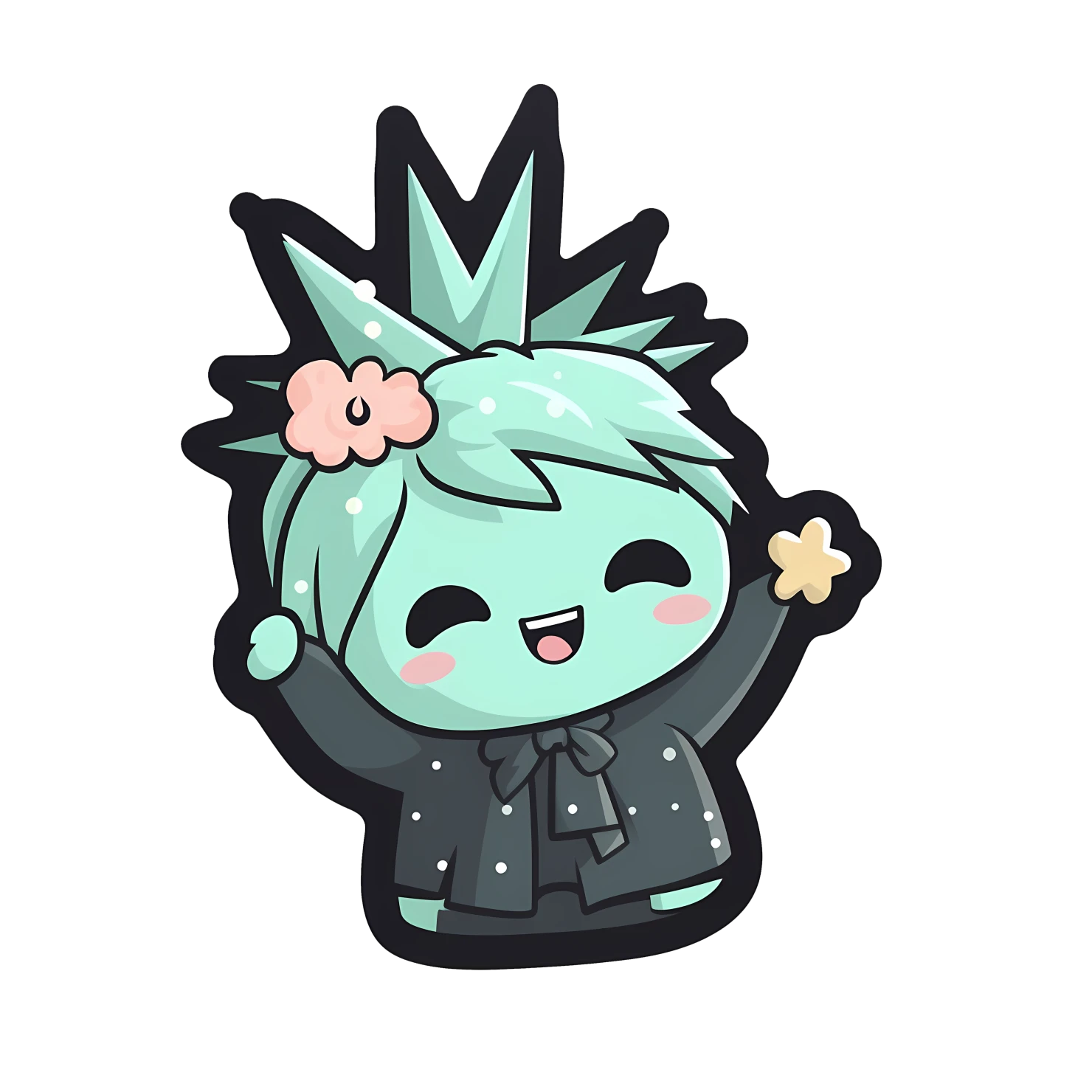 Kawaii statue of liberty sticker isolated on transparent background #28469