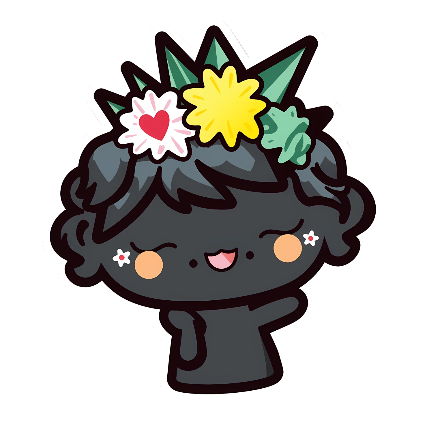 Kawaii statue of liberty sticker isolated on transparent background #28476