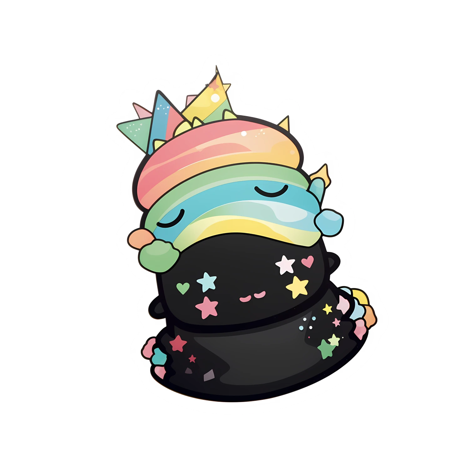 Kawaii statue of liberty sticker isolated on transparent background #28478