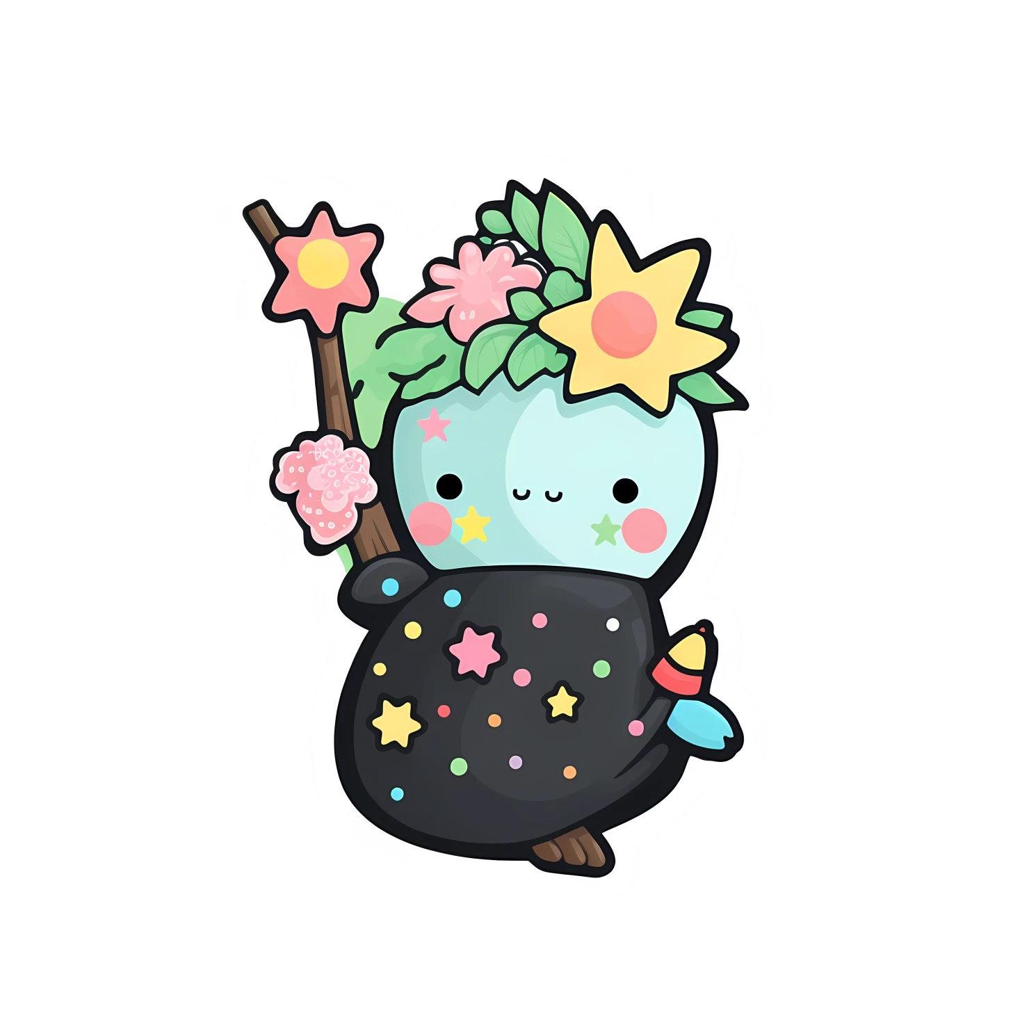 Kawaii statue of liberty sticker isolated on transparent background #28479