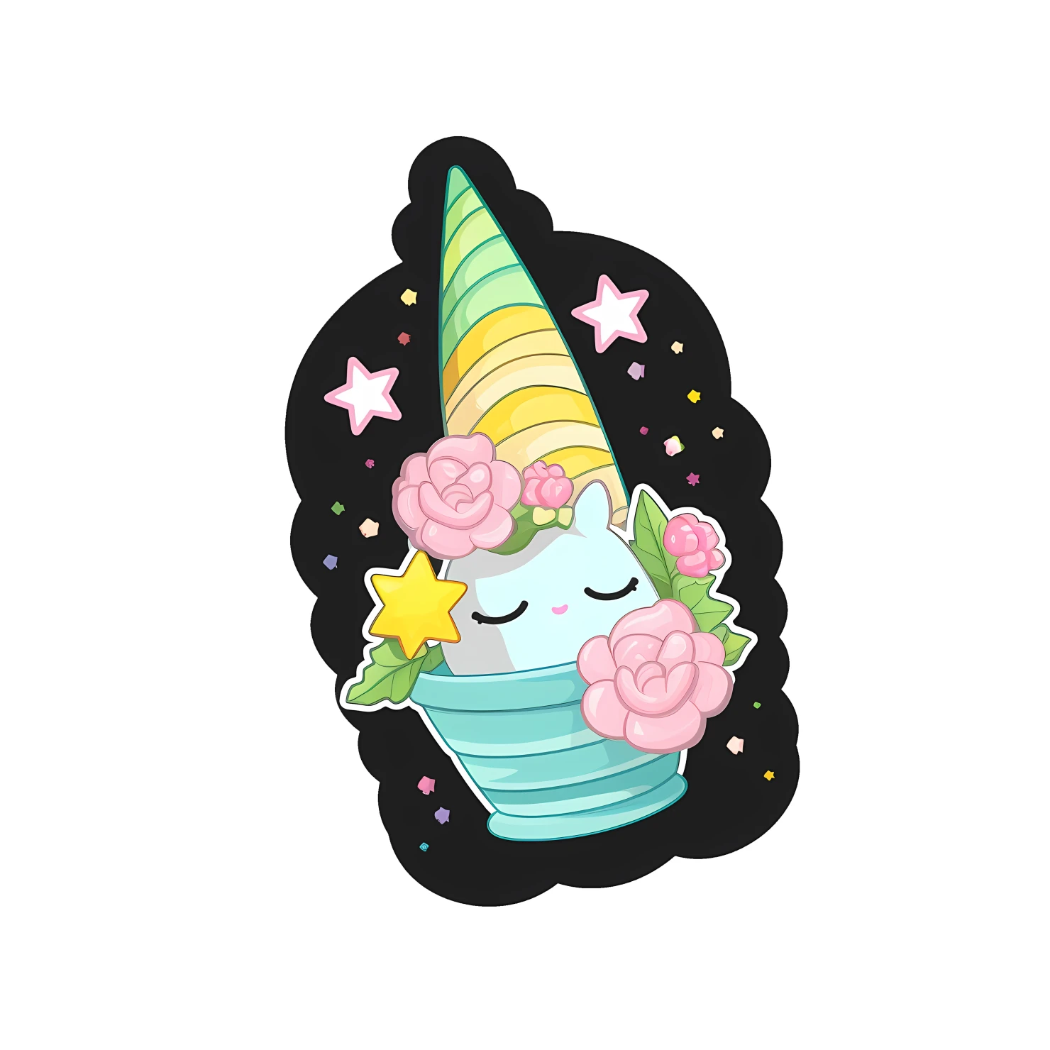 Kawaii statue of liberty sticker isolated on transparent background #28480
