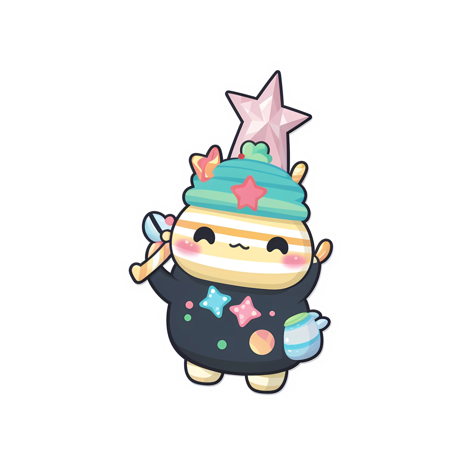Kawaii statue of liberty sticker isolated on transparent background #28483