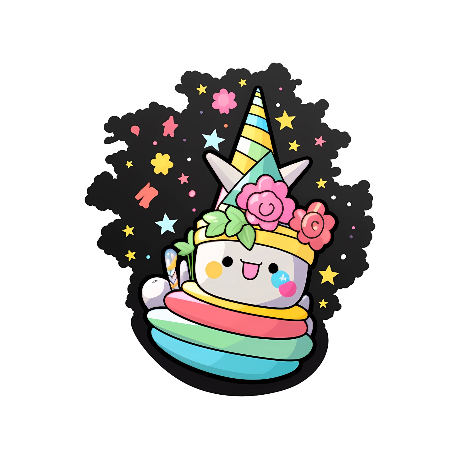 Kawaii statue of liberty sticker isolated on transparent background #28485