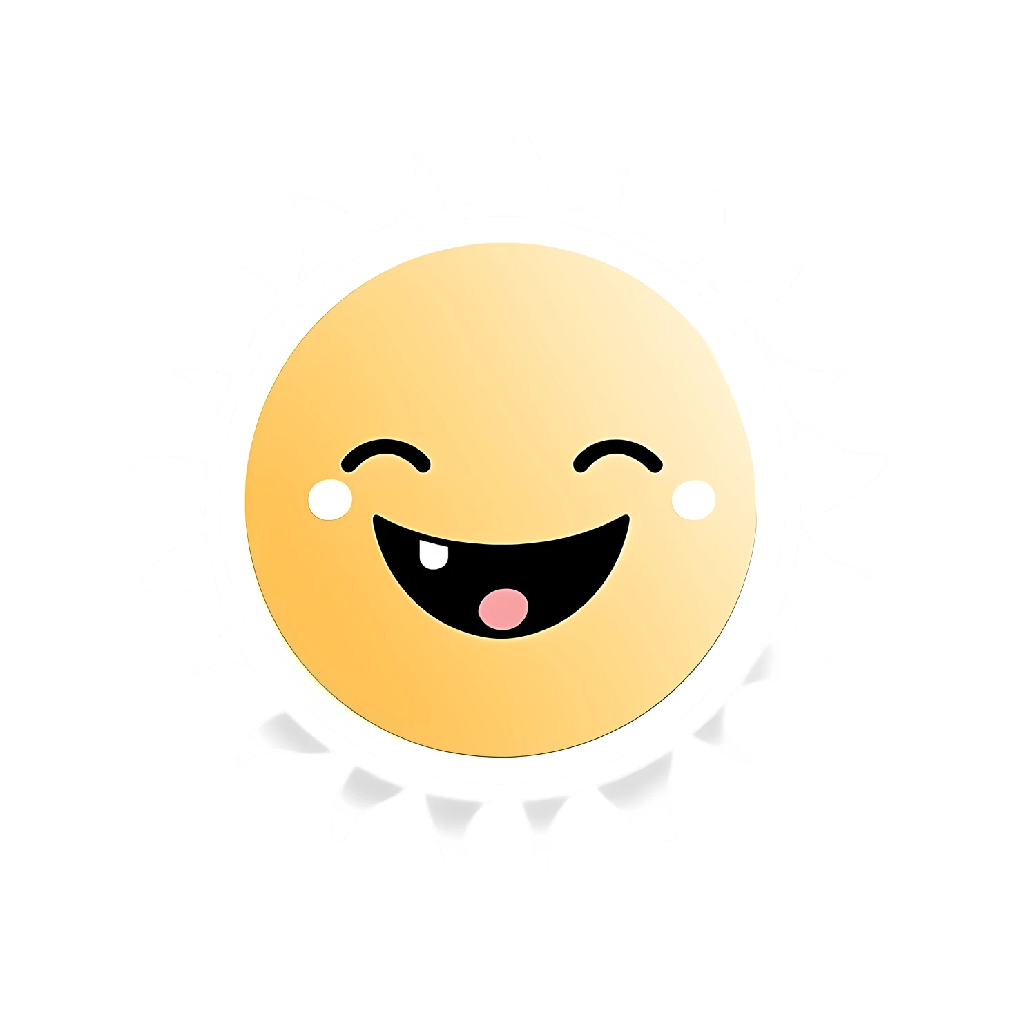 Kawaii sun sticker isolated on transparent background #28486