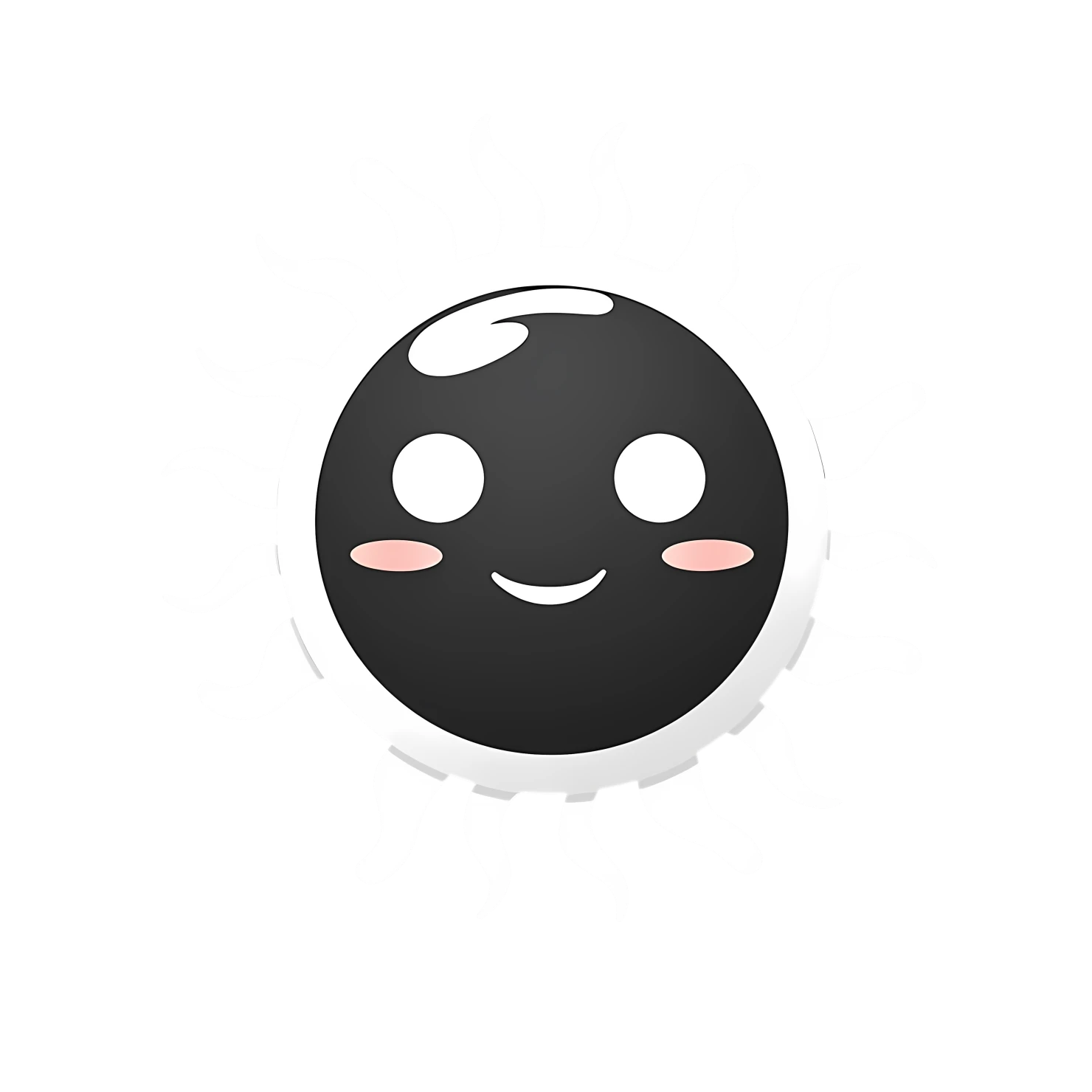 Kawaii sun sticker isolated on transparent background #28489