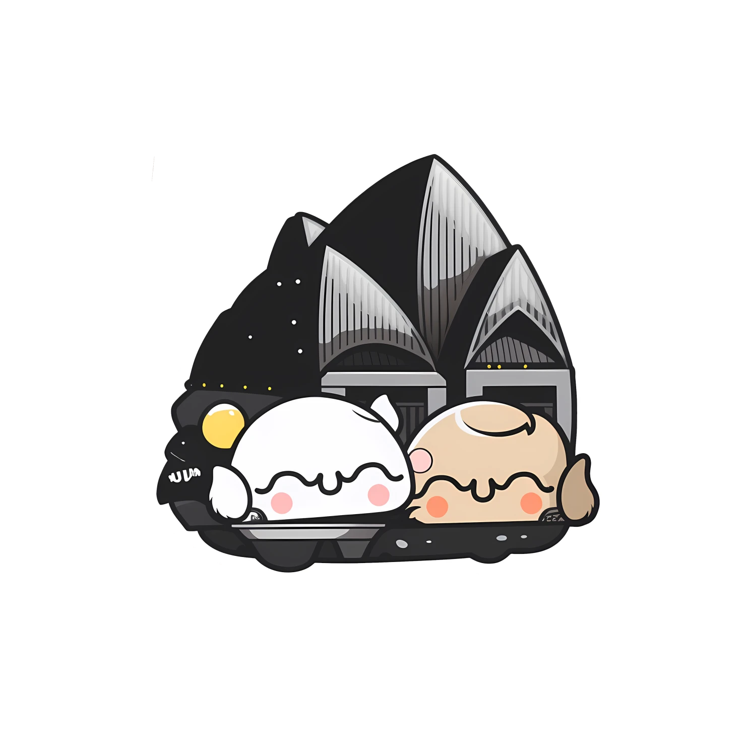 Kawaii Sydney opera house sticker isolated on transparent background #28497