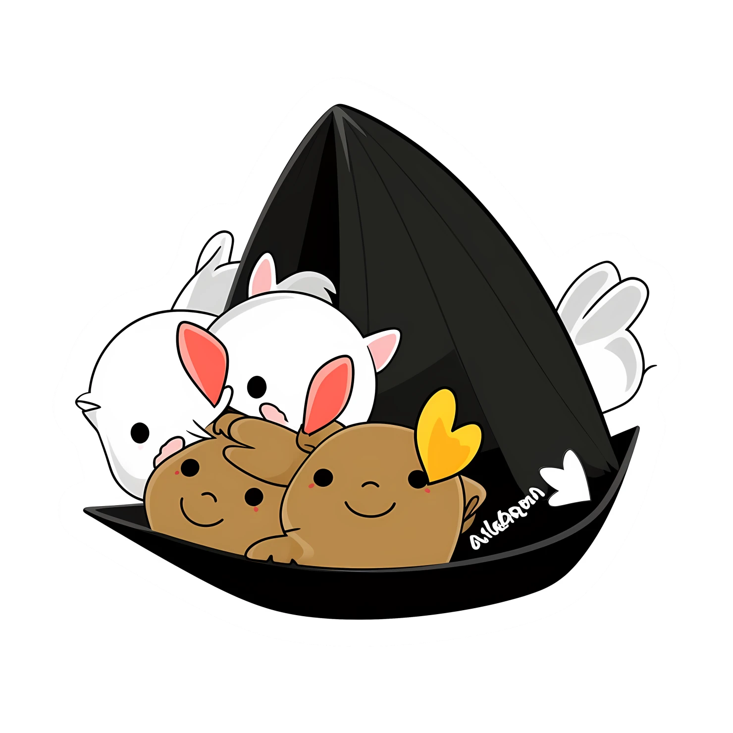 Kawaii Sydney opera house sticker isolated on transparent background #28506