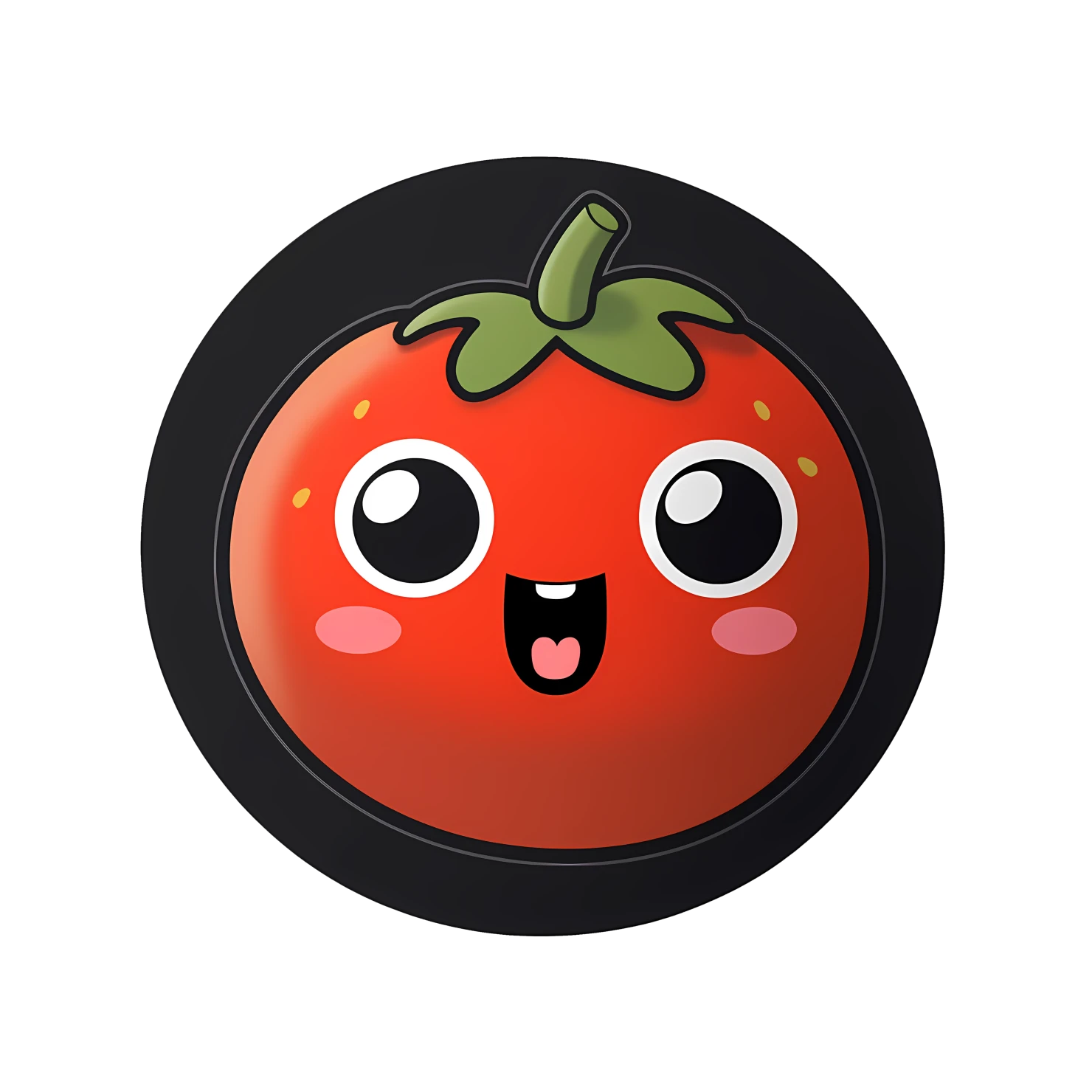 Kawaii tomato sticker isolated on transparent background #28536