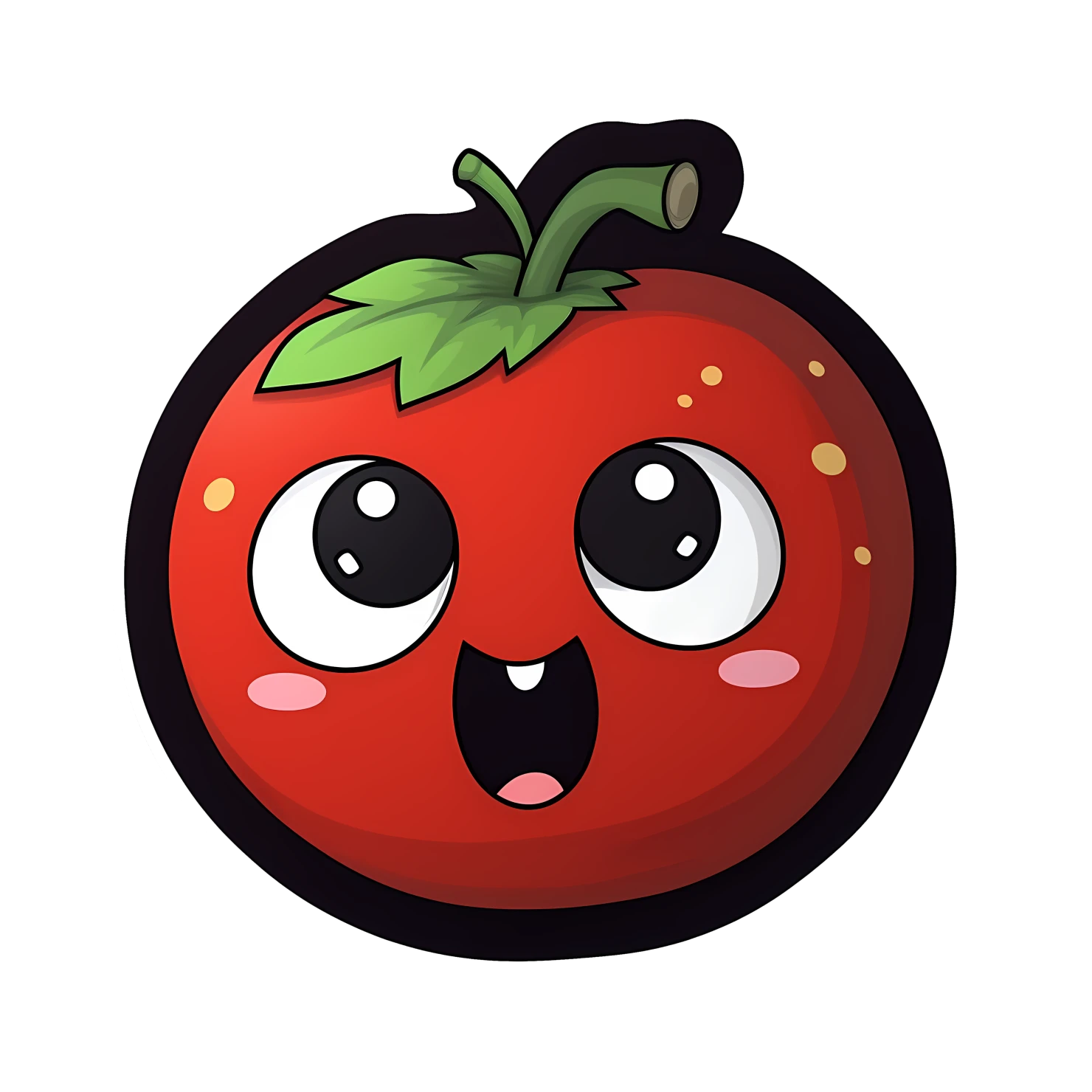 Kawaii tomato sticker isolated on transparent background #28540