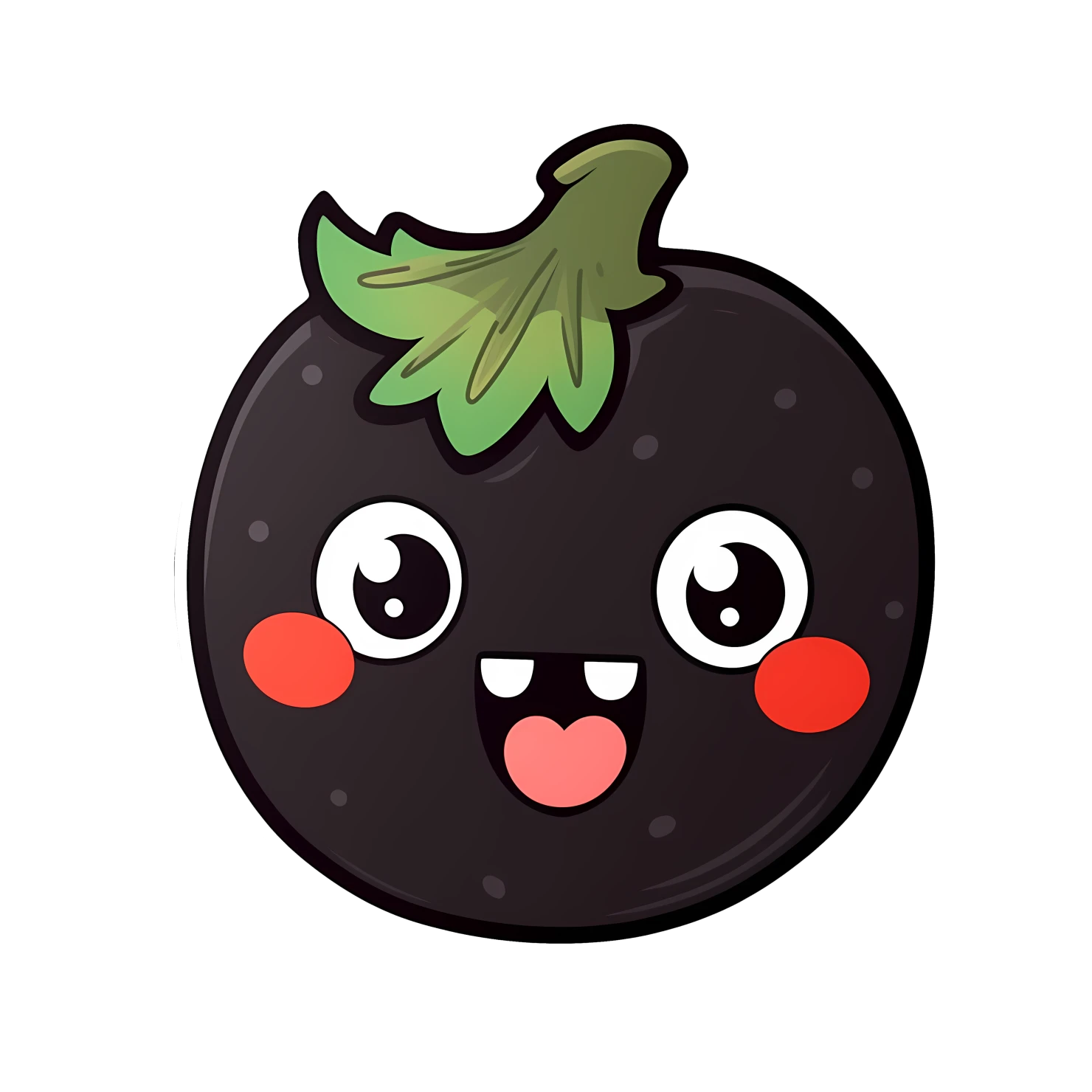 Kawaii tomato sticker isolated on transparent background #28541