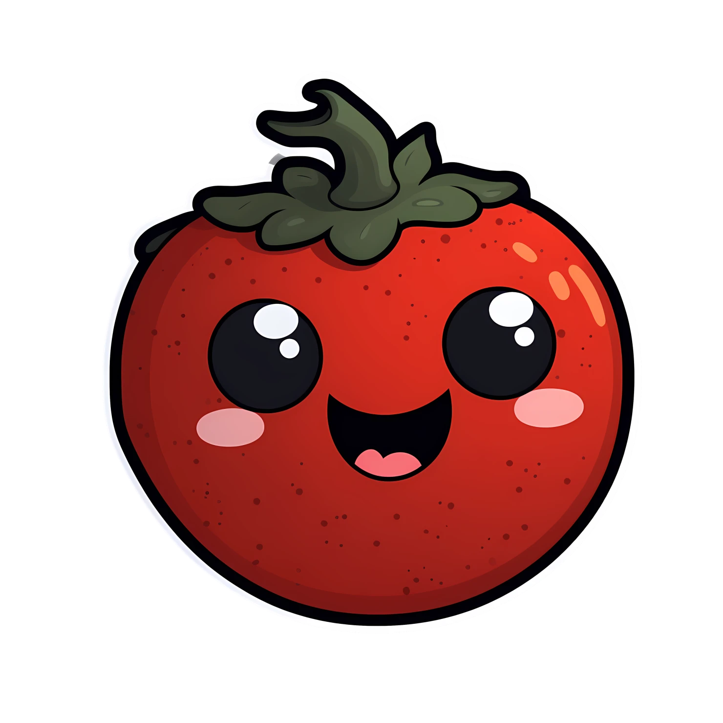 Kawaii tomato sticker isolated on transparent background #28545
