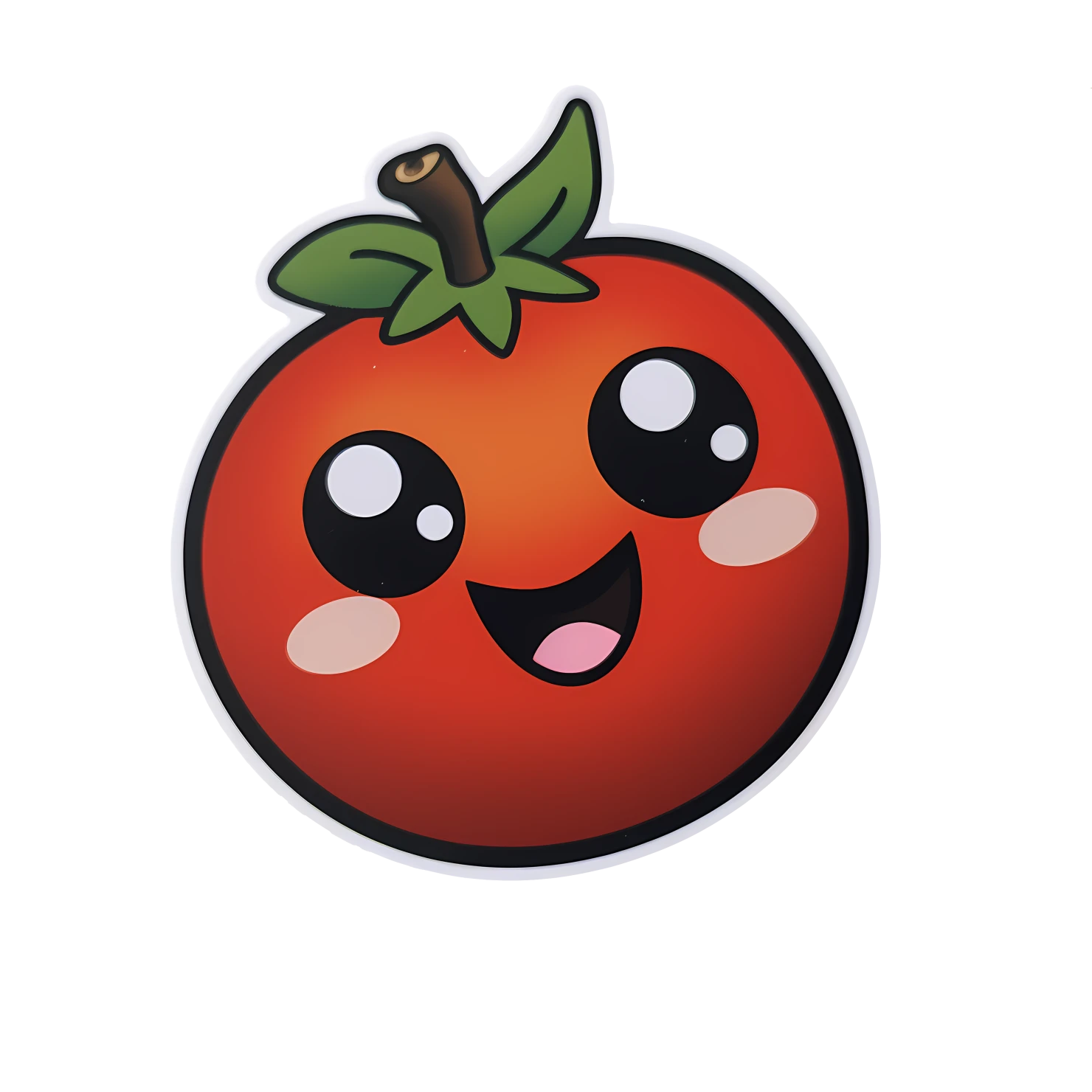 Kawaii tomato sticker isolated on transparent background #28550