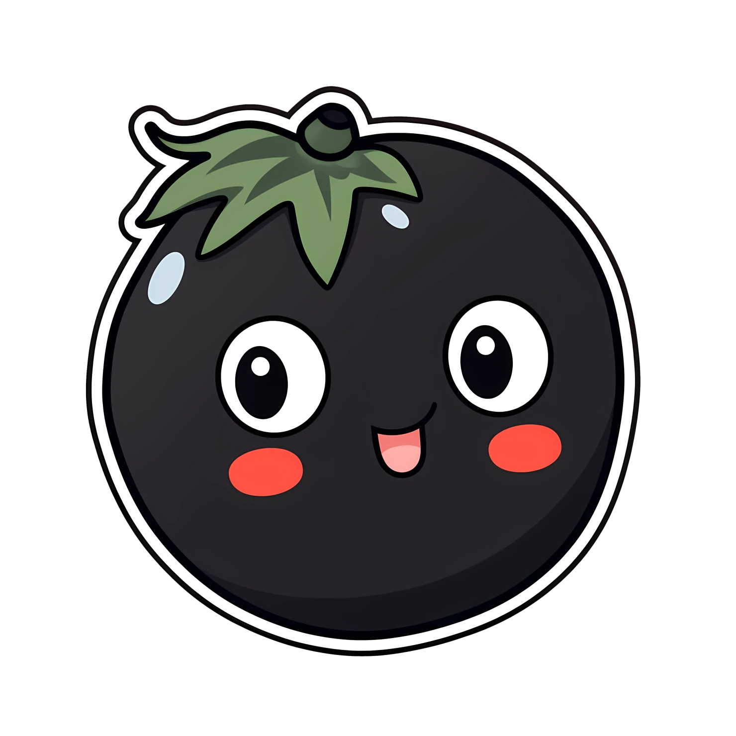 Kawaii tomato sticker isolated on transparent background #28552