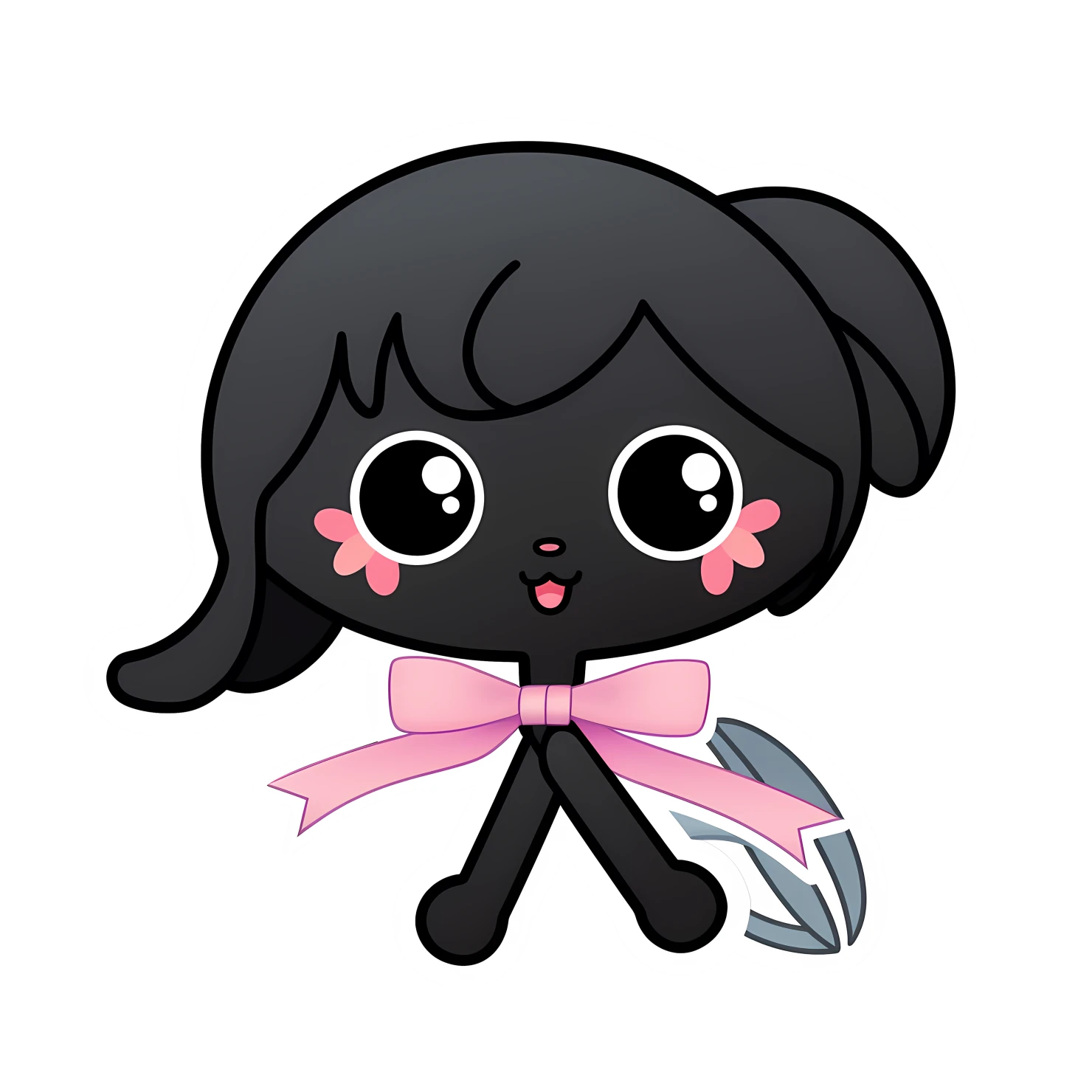 Kawaii scissors sticker isolated on transparent background #28648