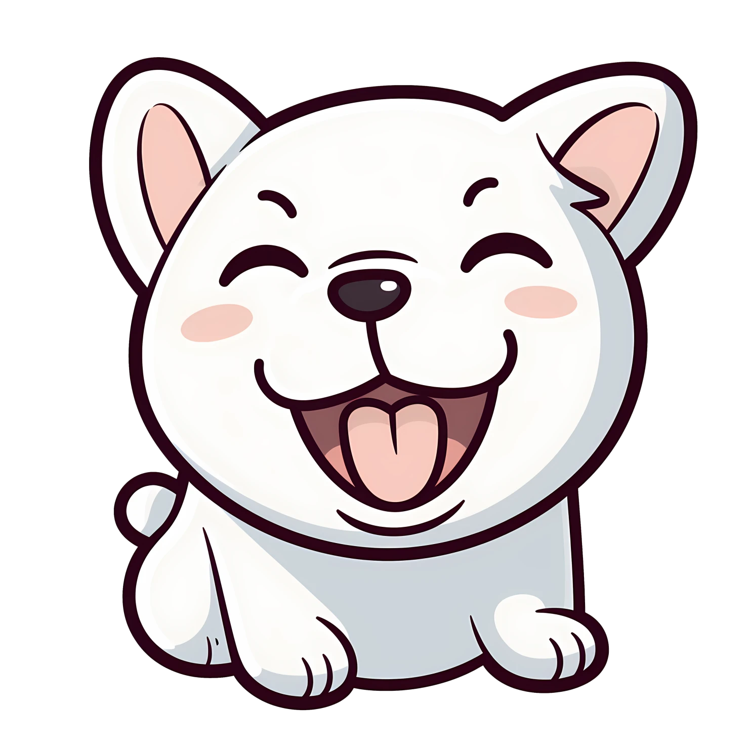 Kawaii dog sticker isolated on transparent background #28688