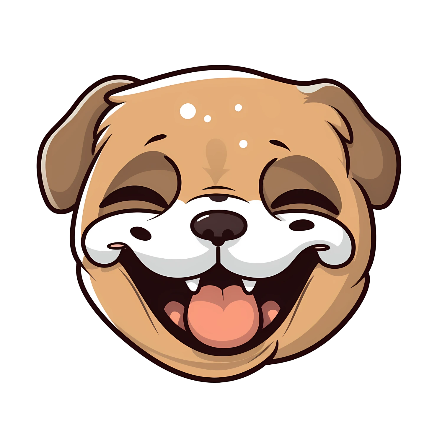 Kawaii dog sticker isolated on transparent background #28689