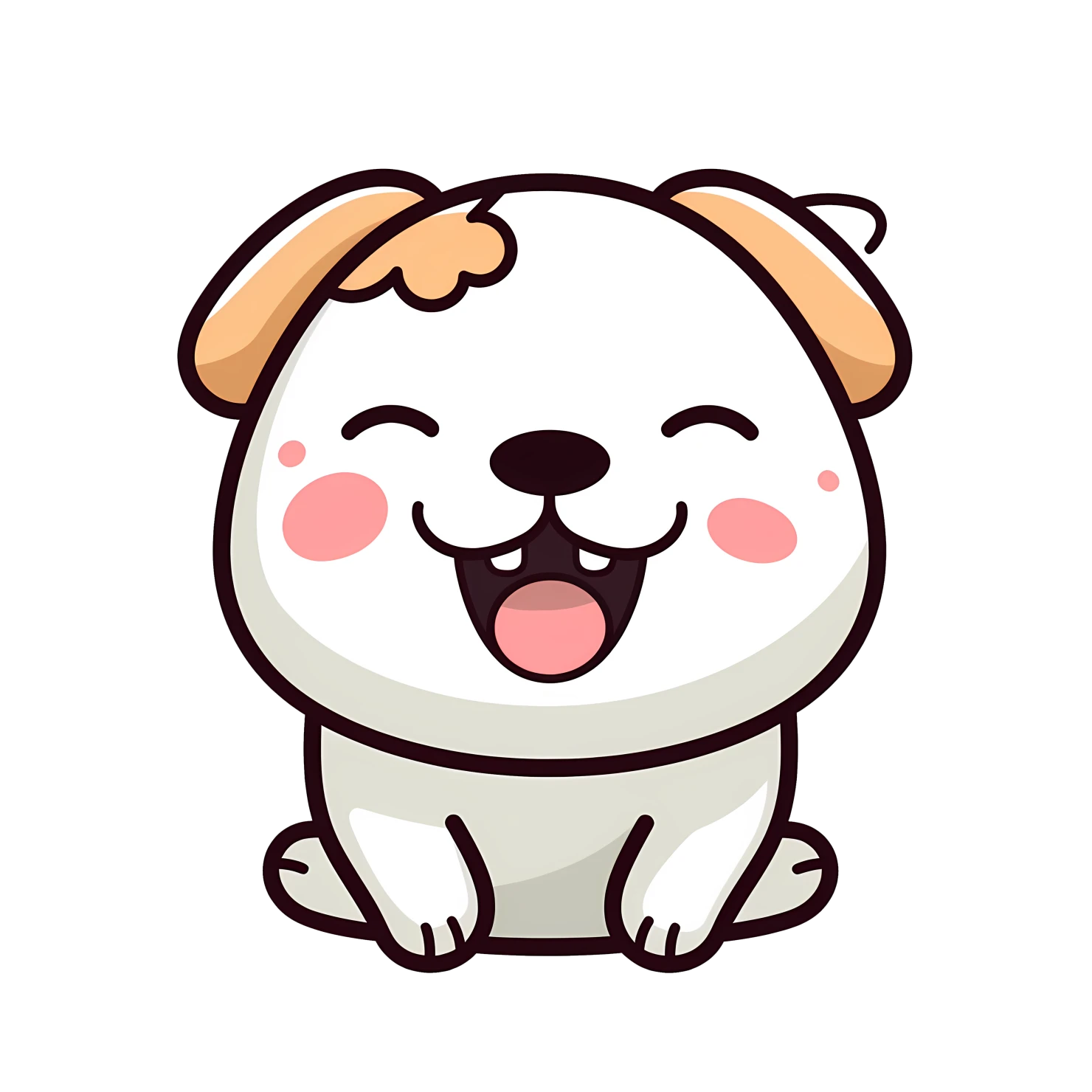 Kawaii dog sticker isolated on transparent background #28690