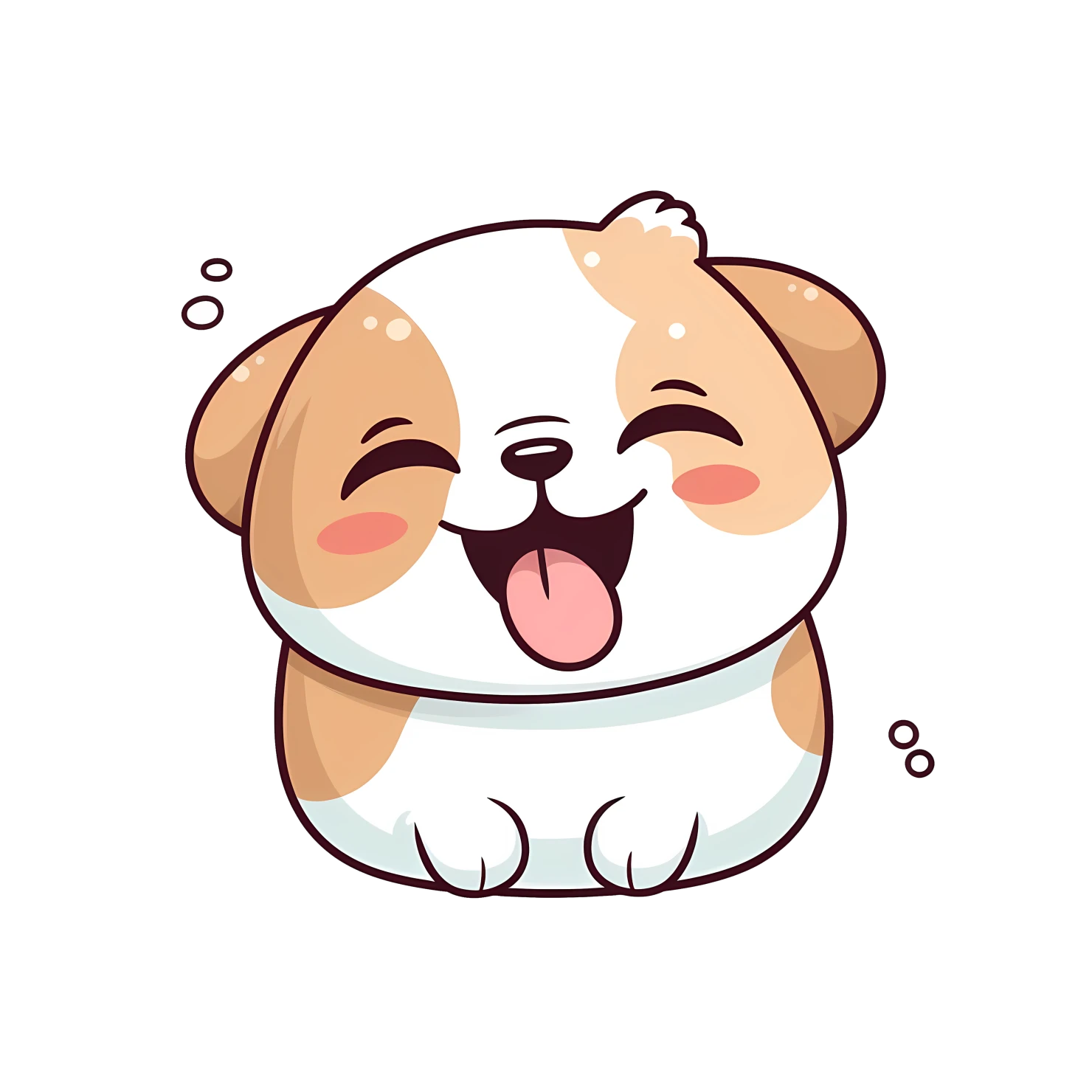 Kawaii dog sticker isolated on transparent background #28695