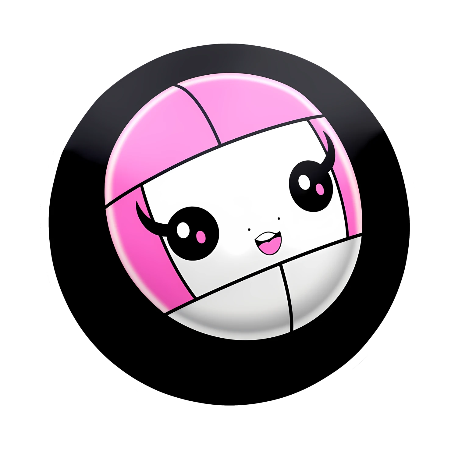 Kawaii volleyball sticker isolated on transparent background #28703