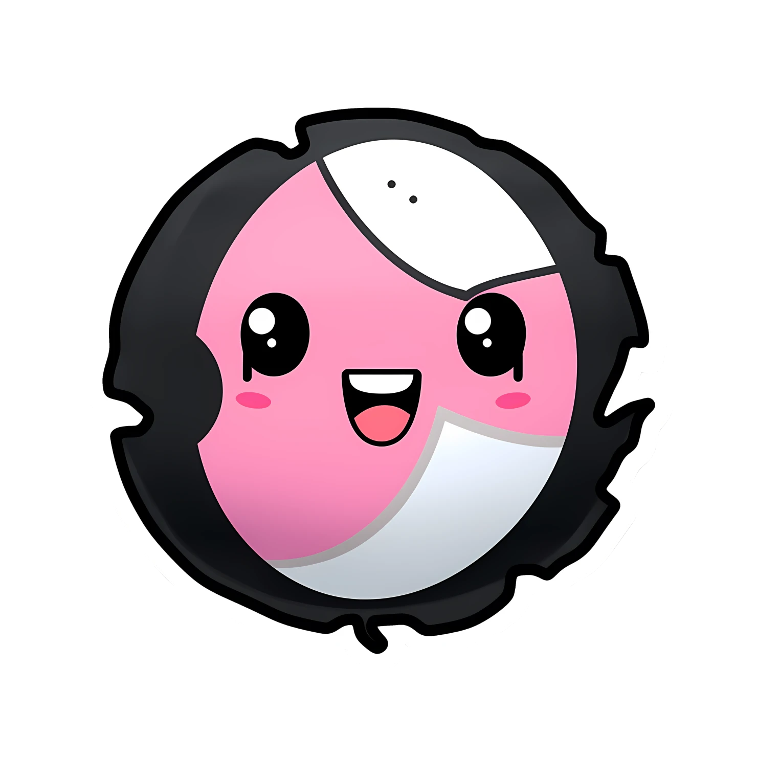 Kawaii volleyball sticker isolated on transparent background #28705