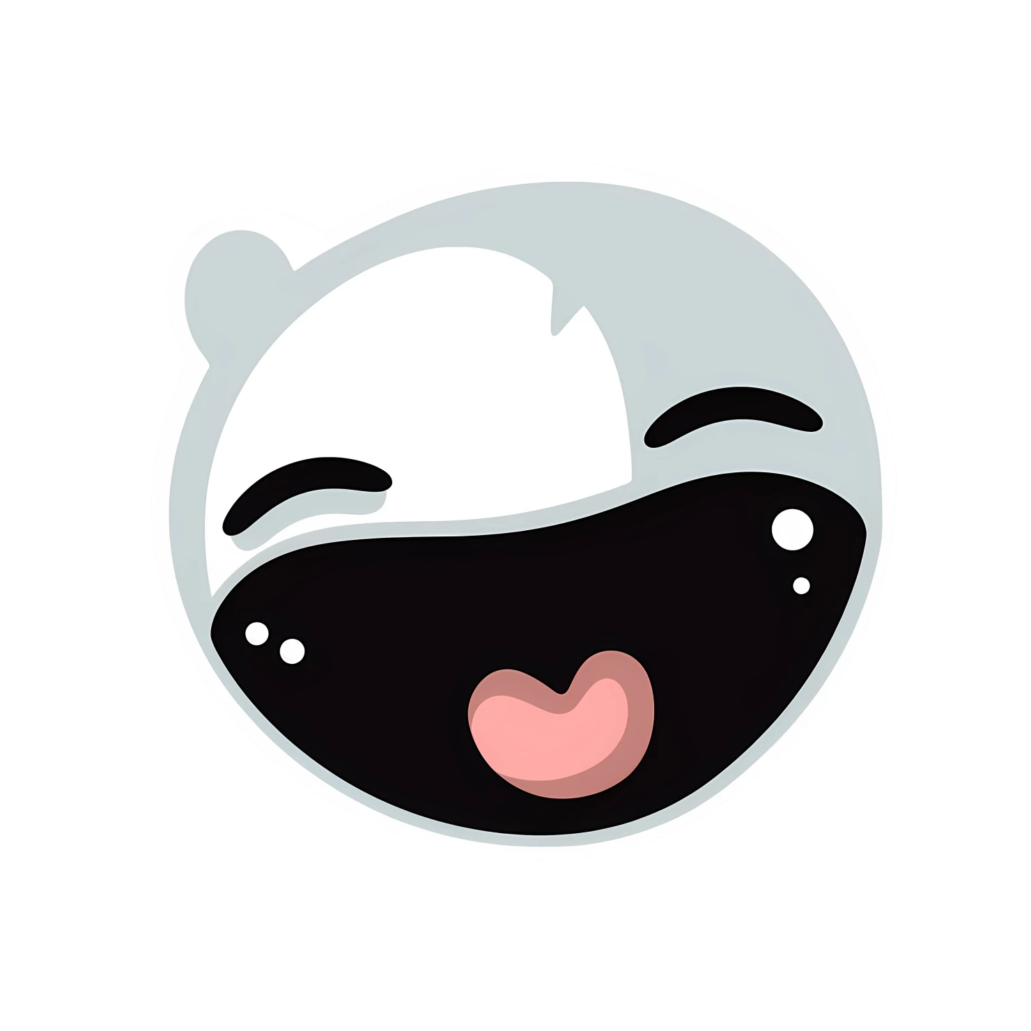 Kawaii smile sticker isolated on transparent background #28708