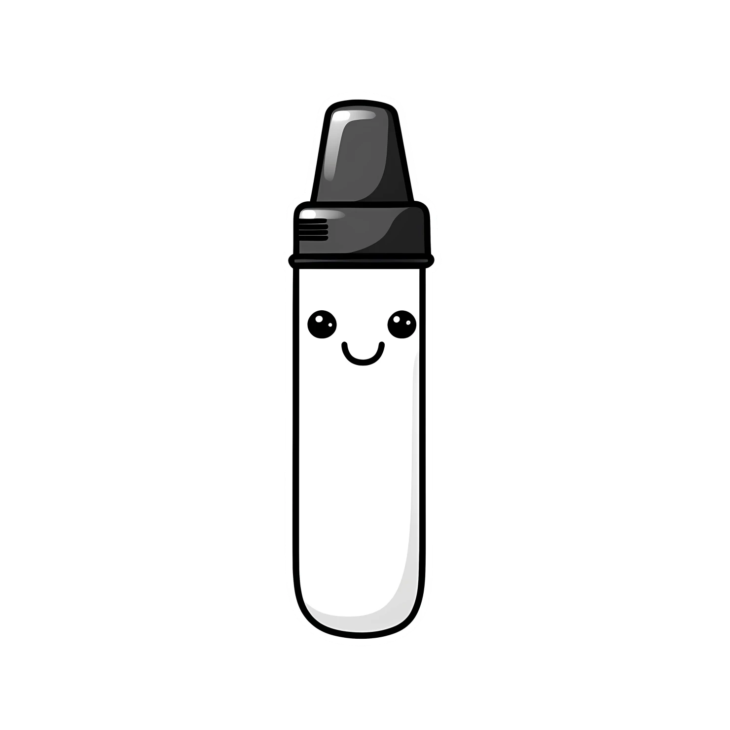 Kawaii marker sticker isolated on transparent background #28727