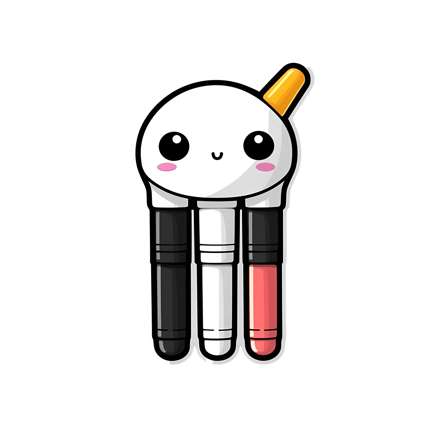 Kawaii marker sticker isolated on transparent background #28729