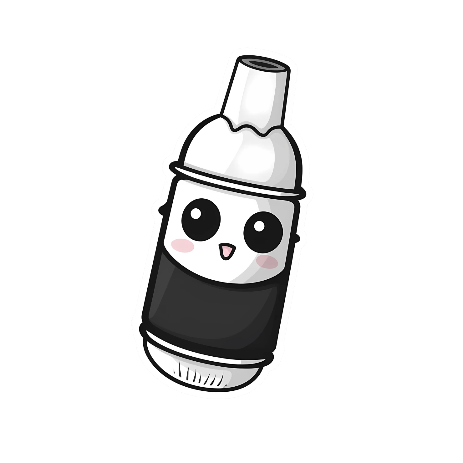 Kawaii marker sticker isolated on transparent background #28741