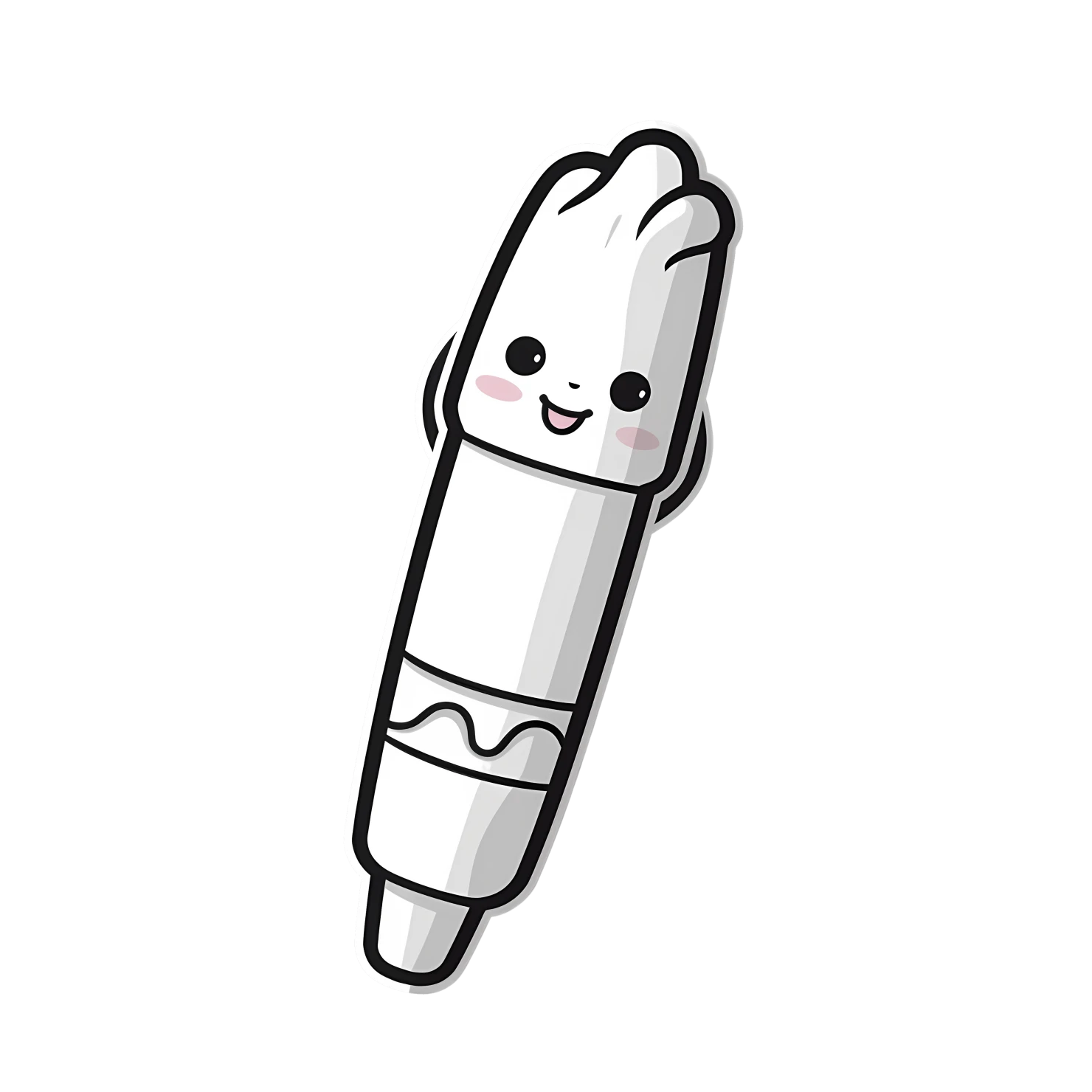 Kawaii marker sticker isolated on transparent background #28744