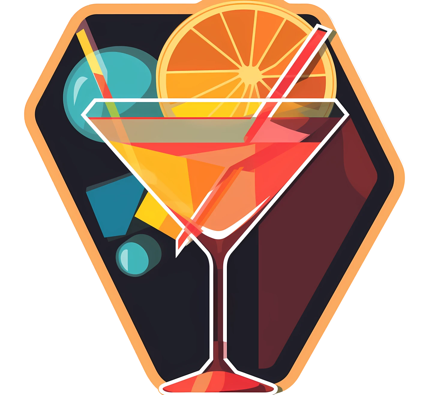 Kawaii  juice cup sticker isolated on transparent background #28747