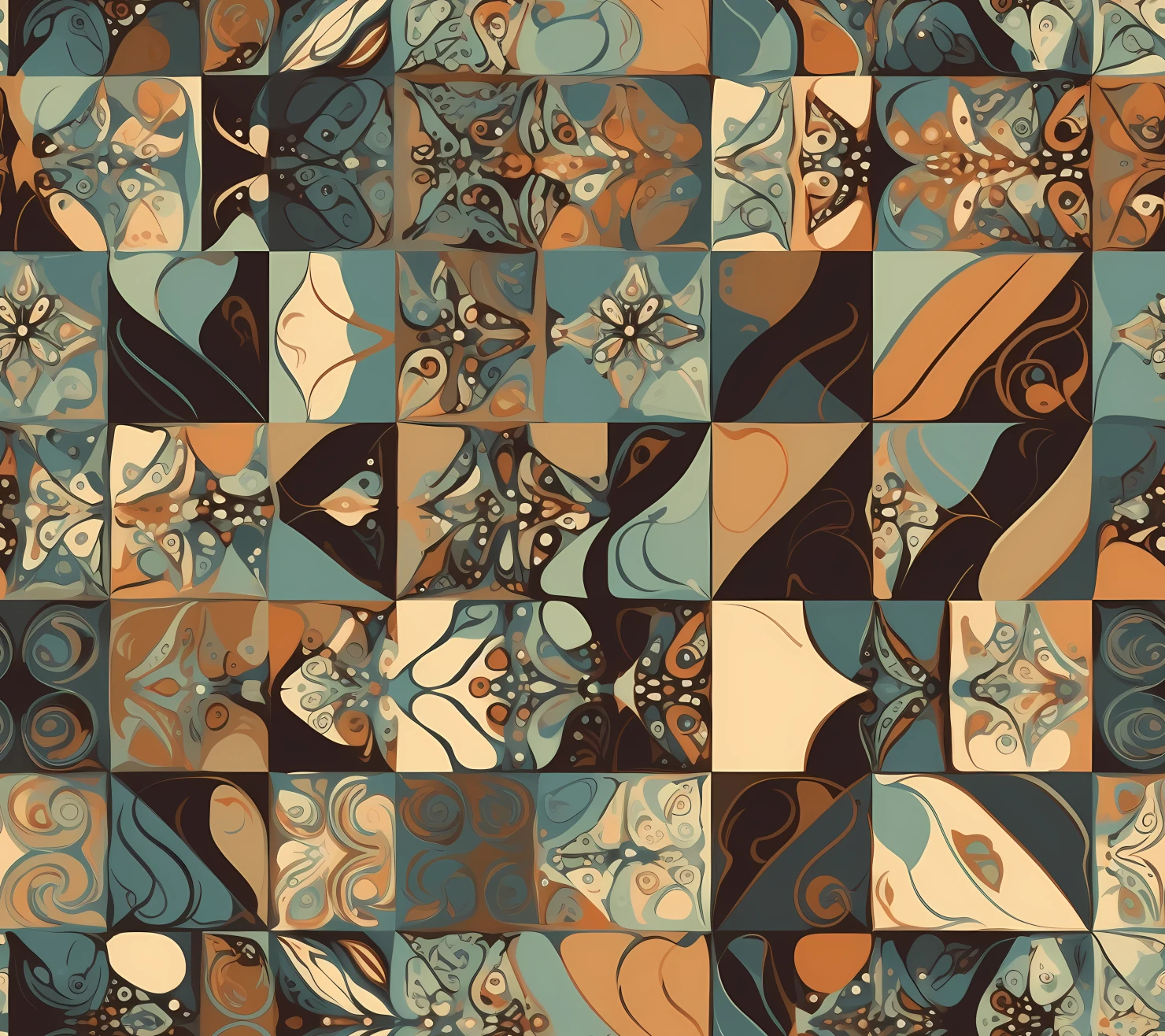 Abstract tiles seamless pattern on a background #28770