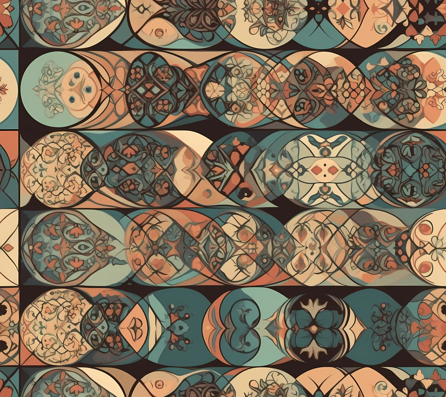 Abstract tiles seamless pattern on a background #28771