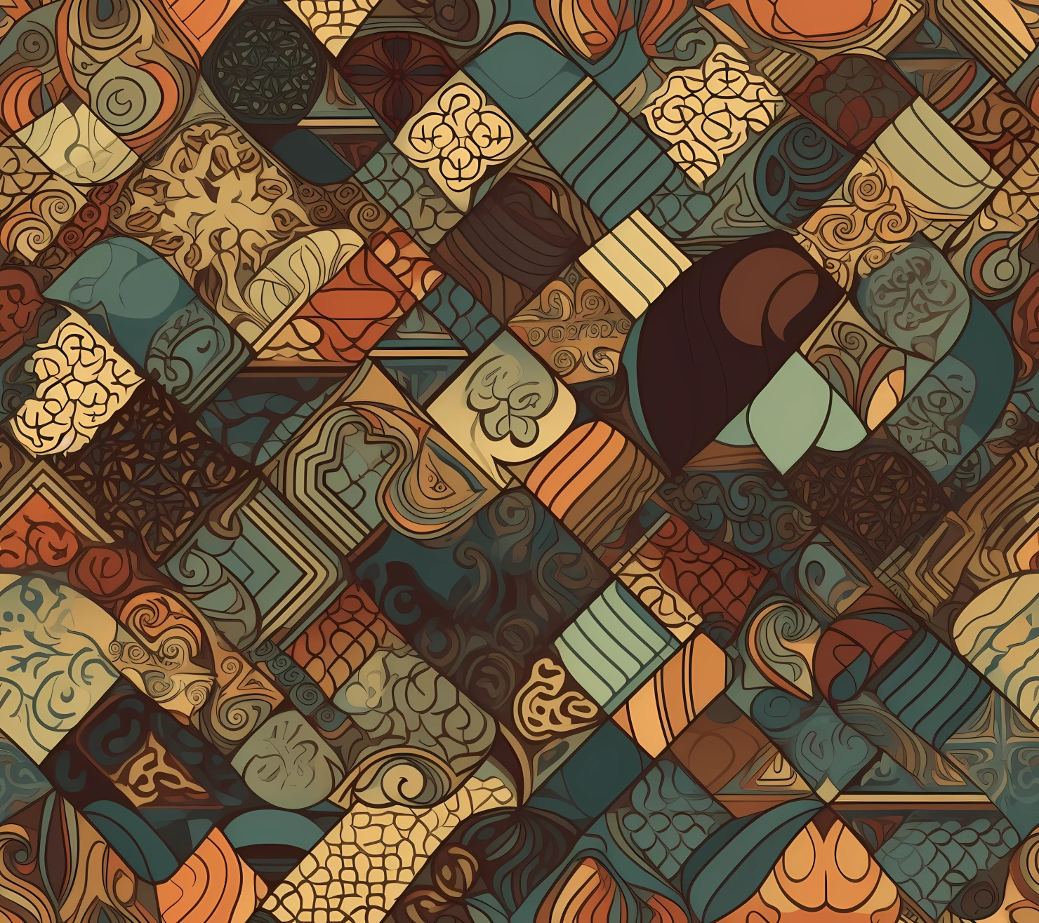 Abstract tiles seamless pattern on a background #28772