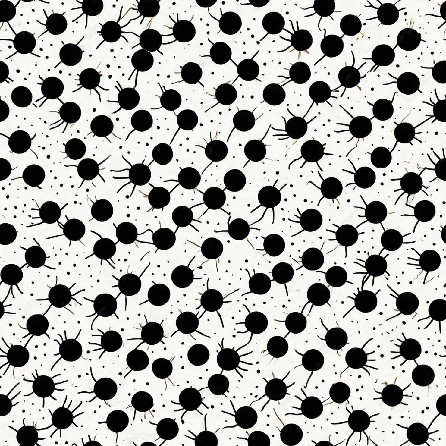 Black dots seamless pattern on a light color background #28831