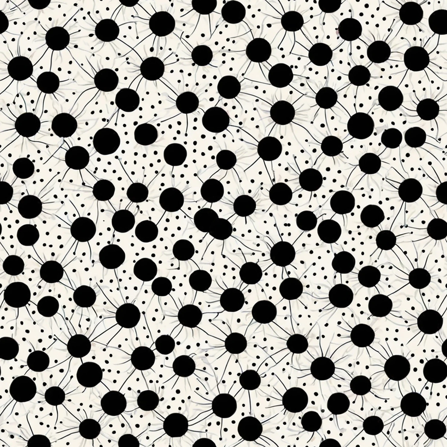 Black dots seamless pattern on a light color background #28857
